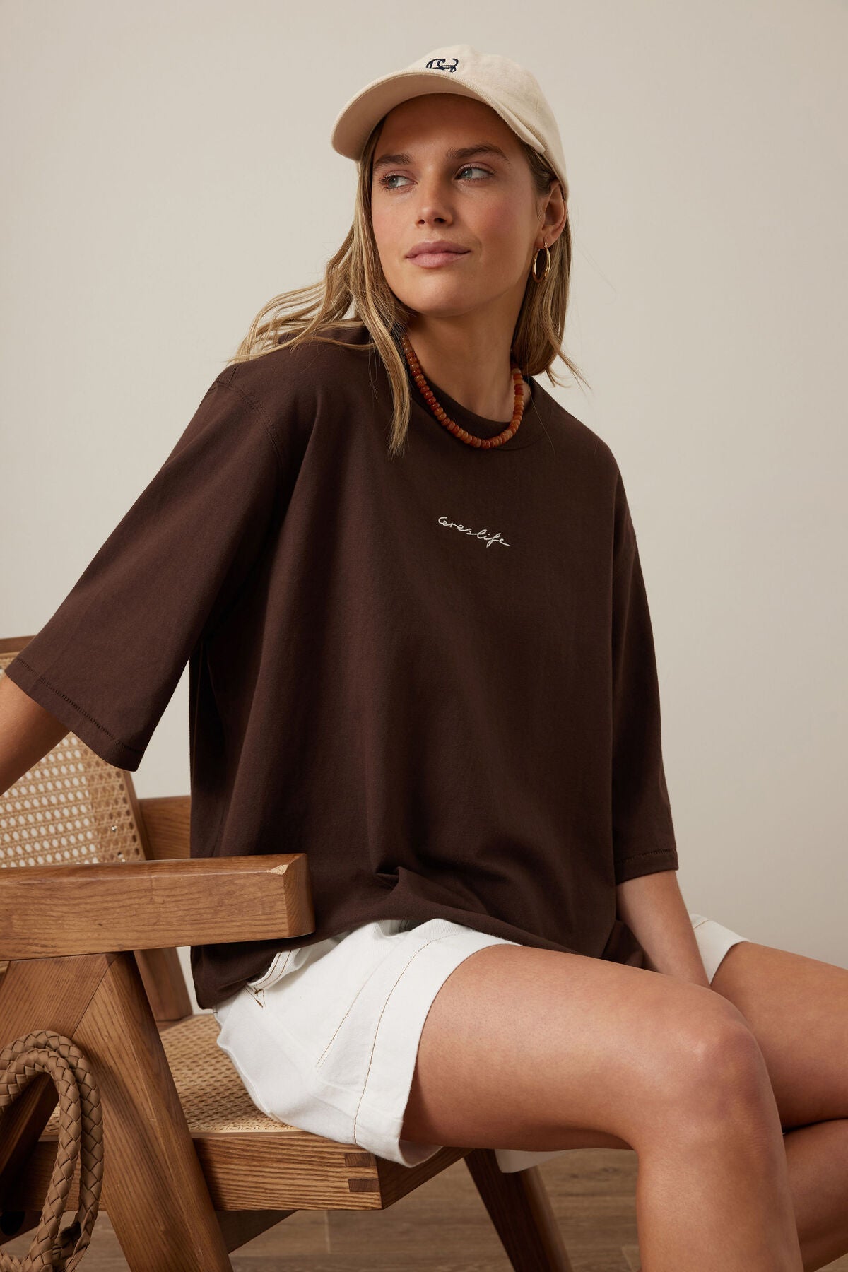 Liv Oversized Tee (Chocolate/Ceres Script) - Something For Me​​