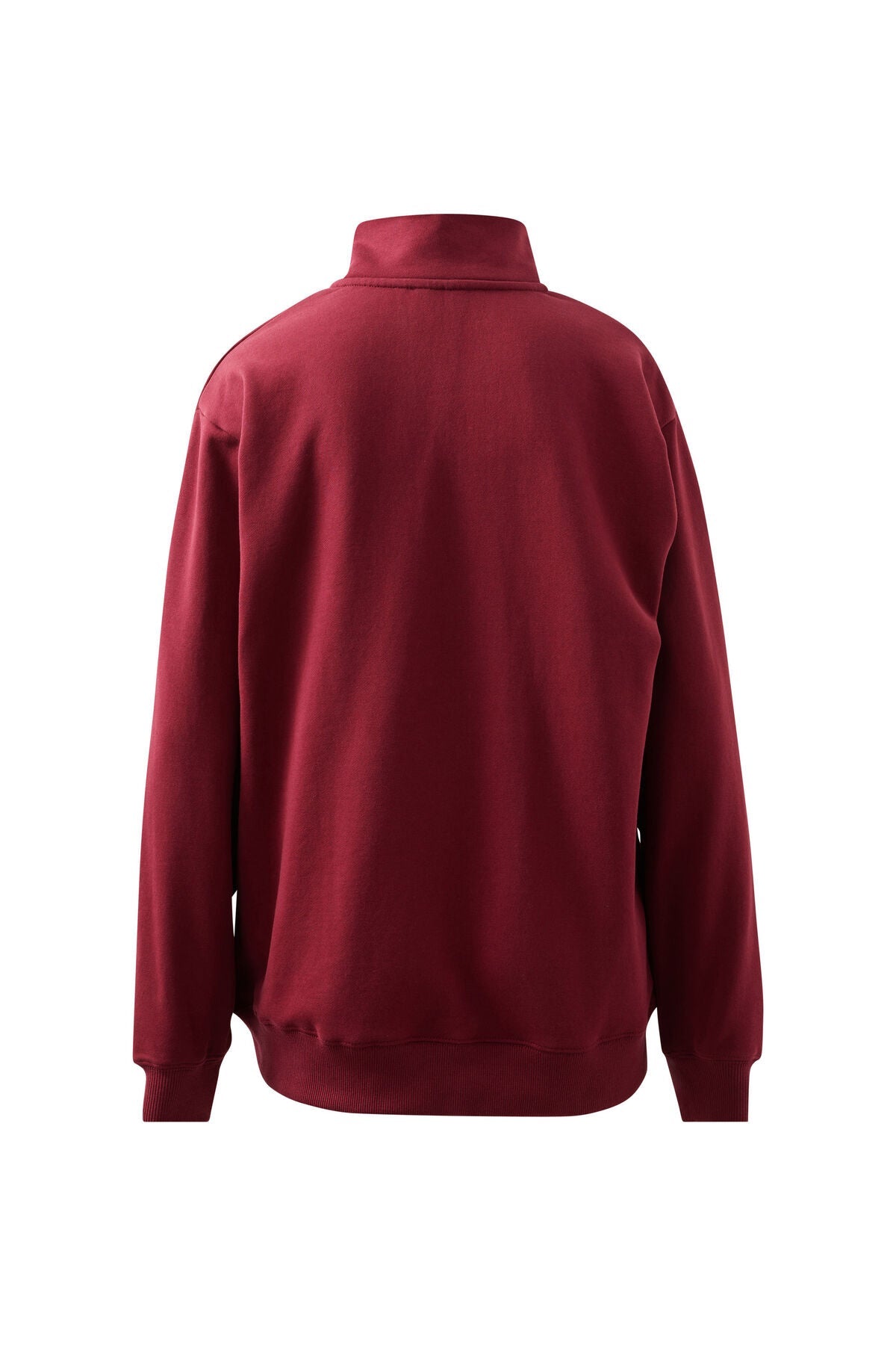 Lonny Oversized Half Zip Sweat (Burgundy) - Something For Me​​