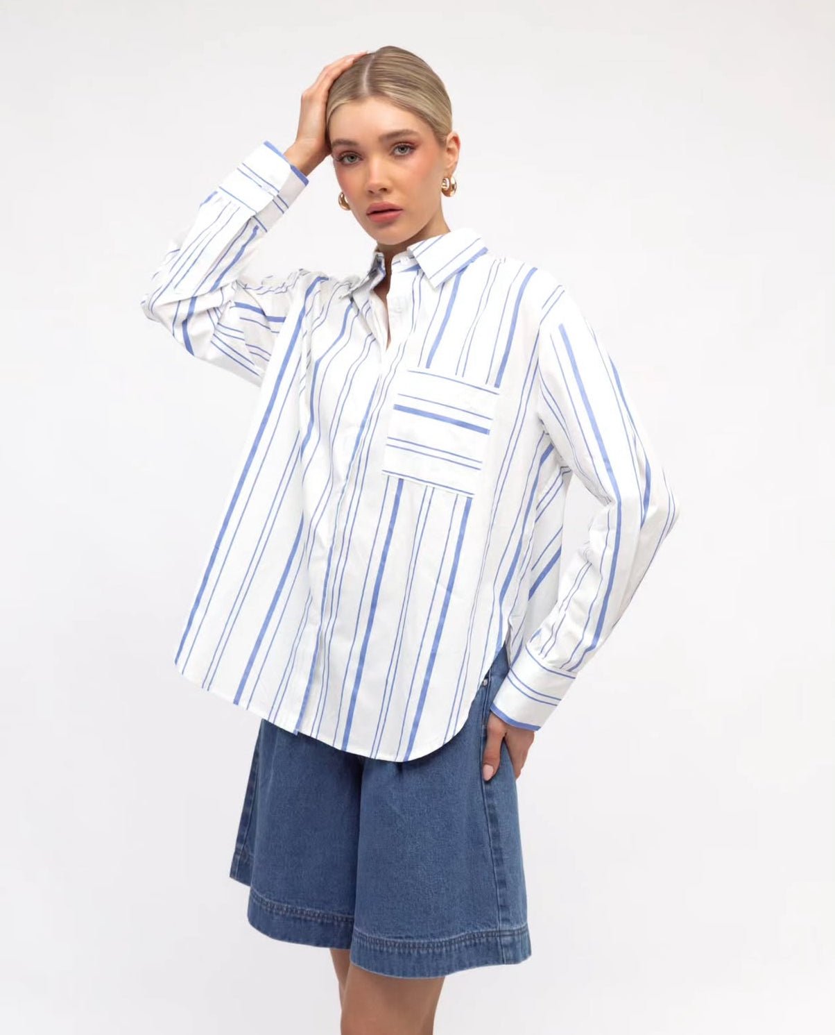 Lucy Blue Stripe Shirt - Something For Me​​
