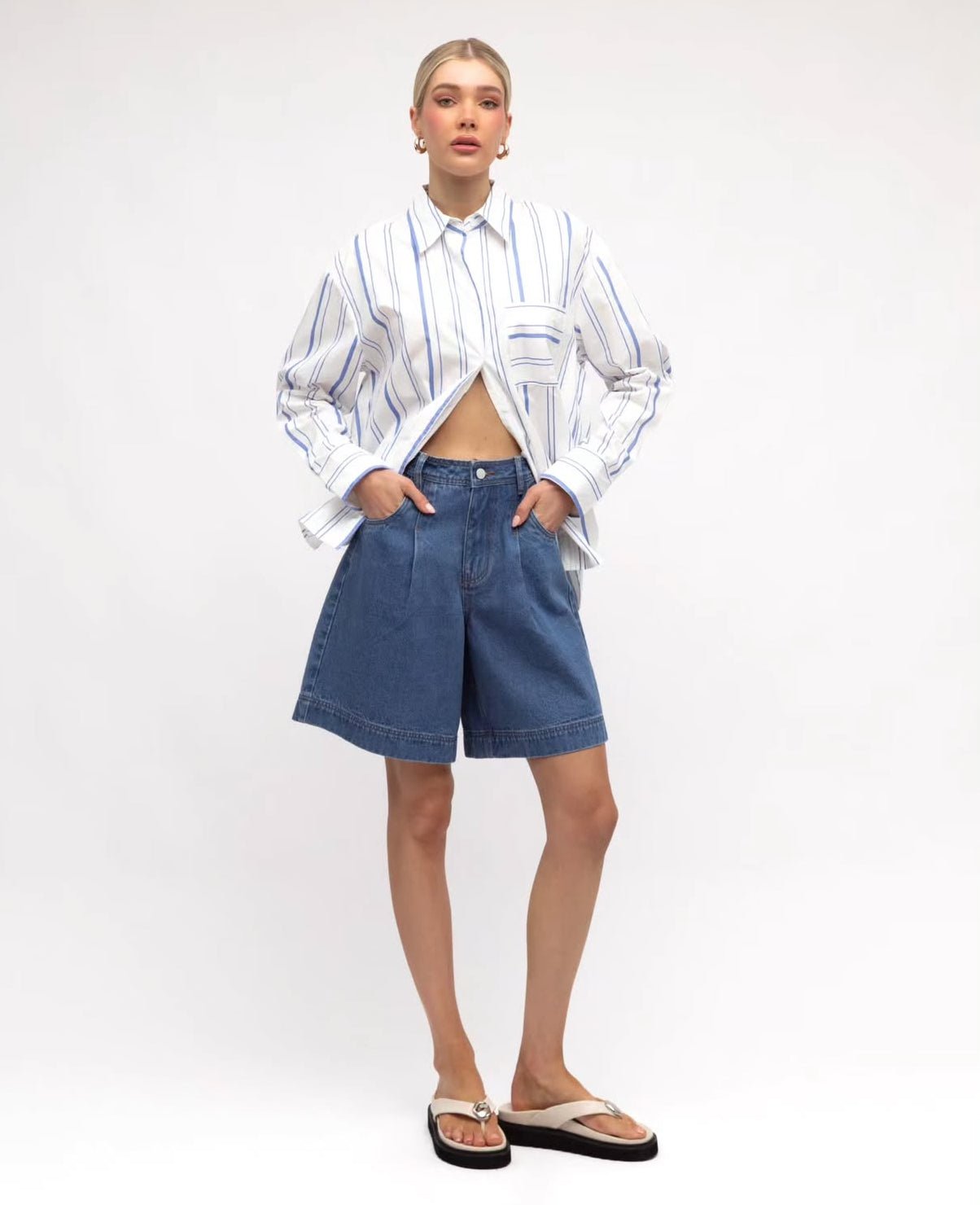 Lucy Blue Stripe Shirt - Something For Me​​