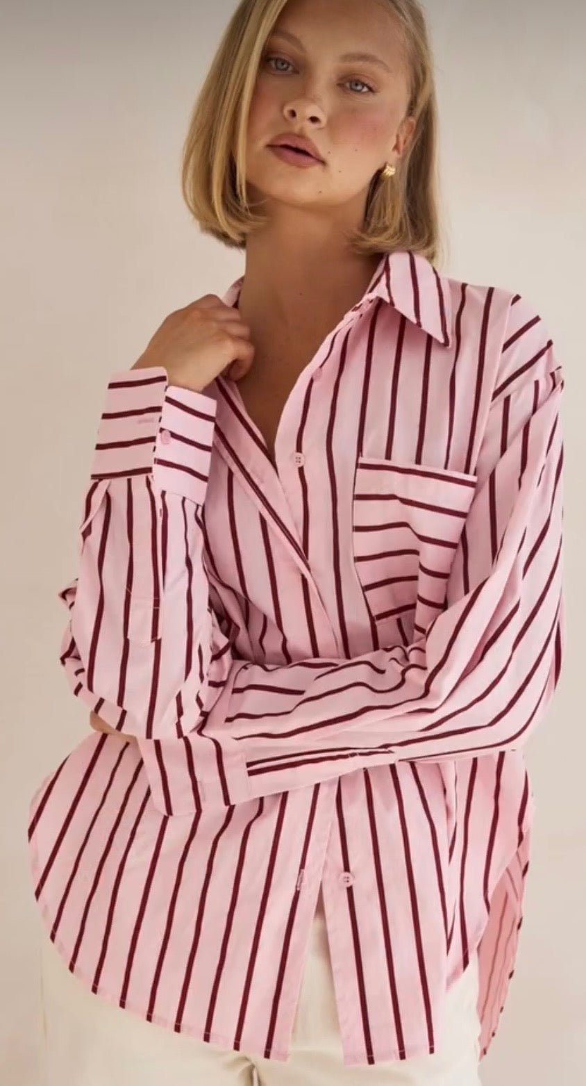 Lucy Red Stripe Shirt - Something For Me​​