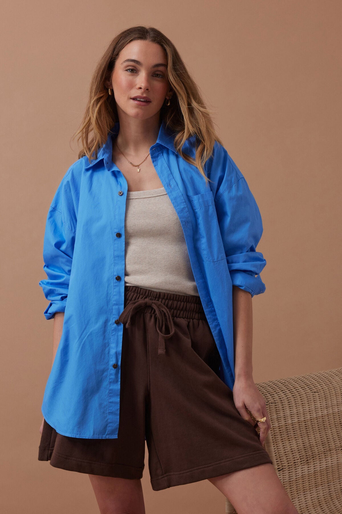 Lulu Reverse Panel Short (Chocolate) - Something For Me​​