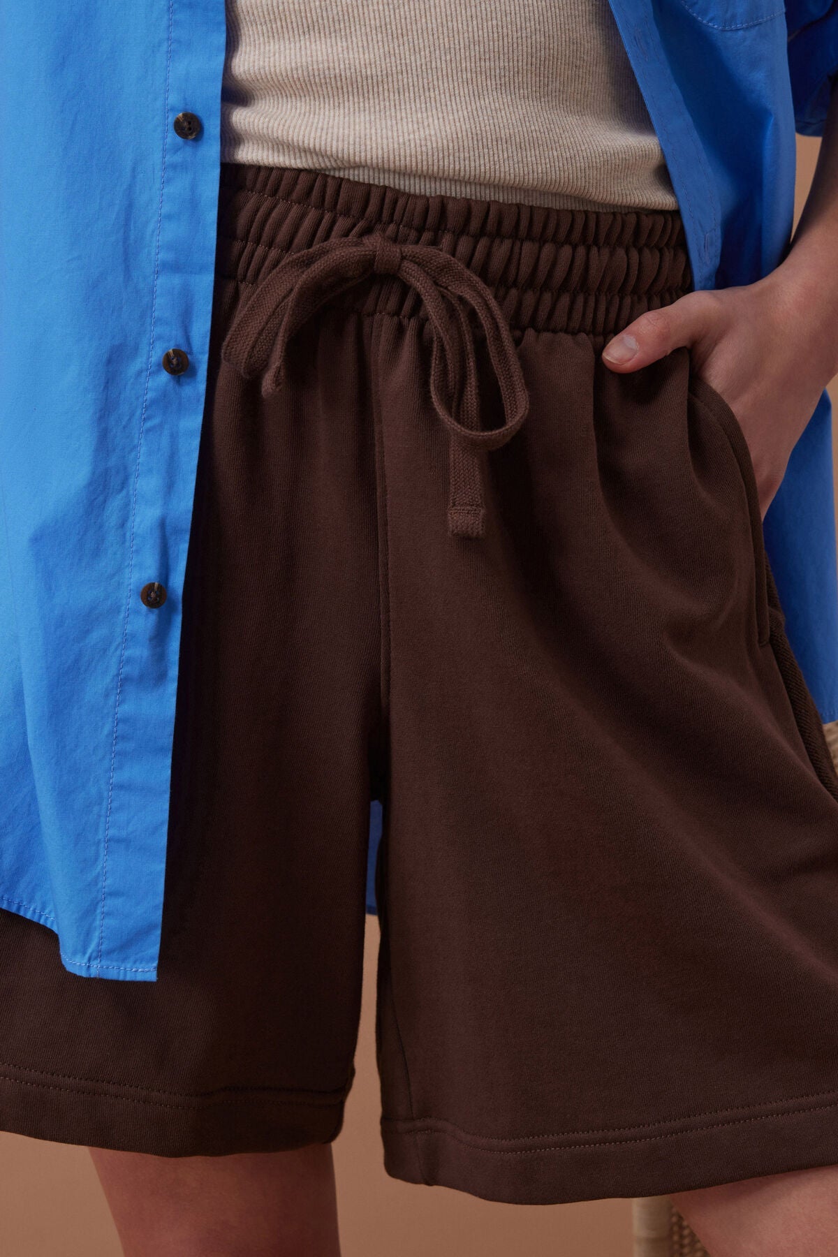 Lulu Reverse Panel Short (Chocolate) - Something For Me​​