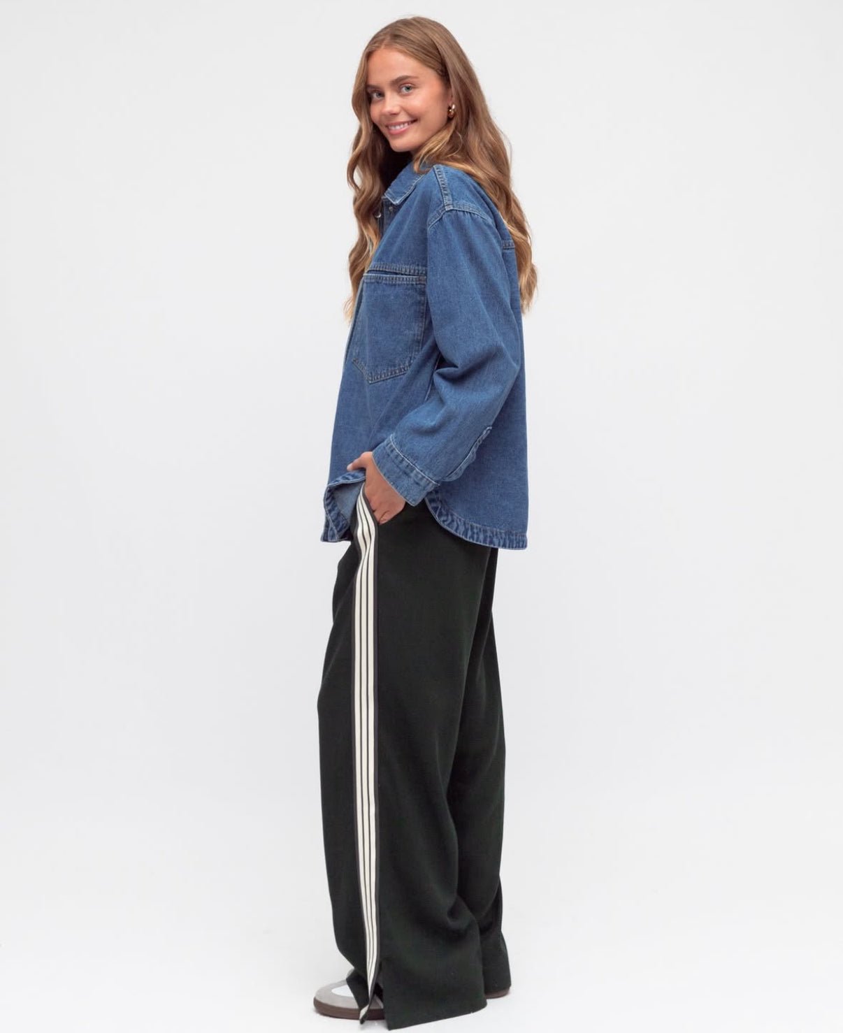 Luna Wide Leg Pants (Dark Green) - Something For Me​​