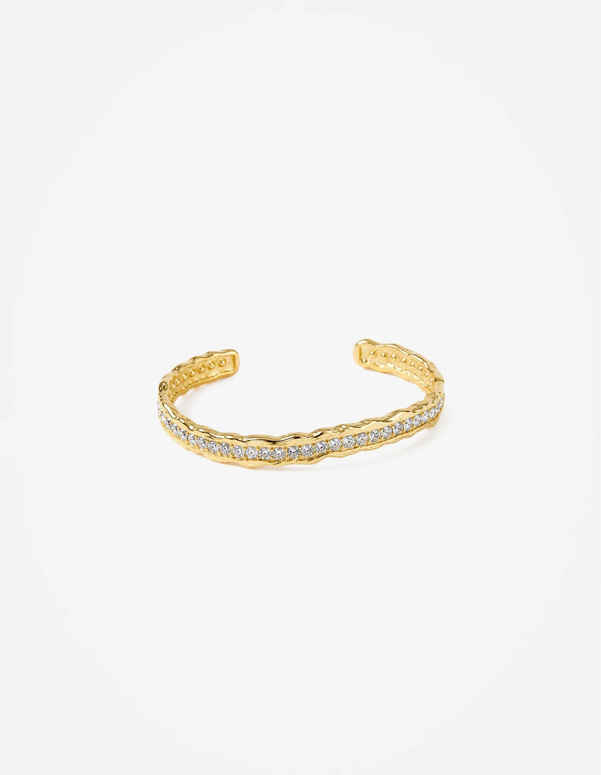 Lusine Hammered Rhinestone Cuff Bangle - Something For Me​​