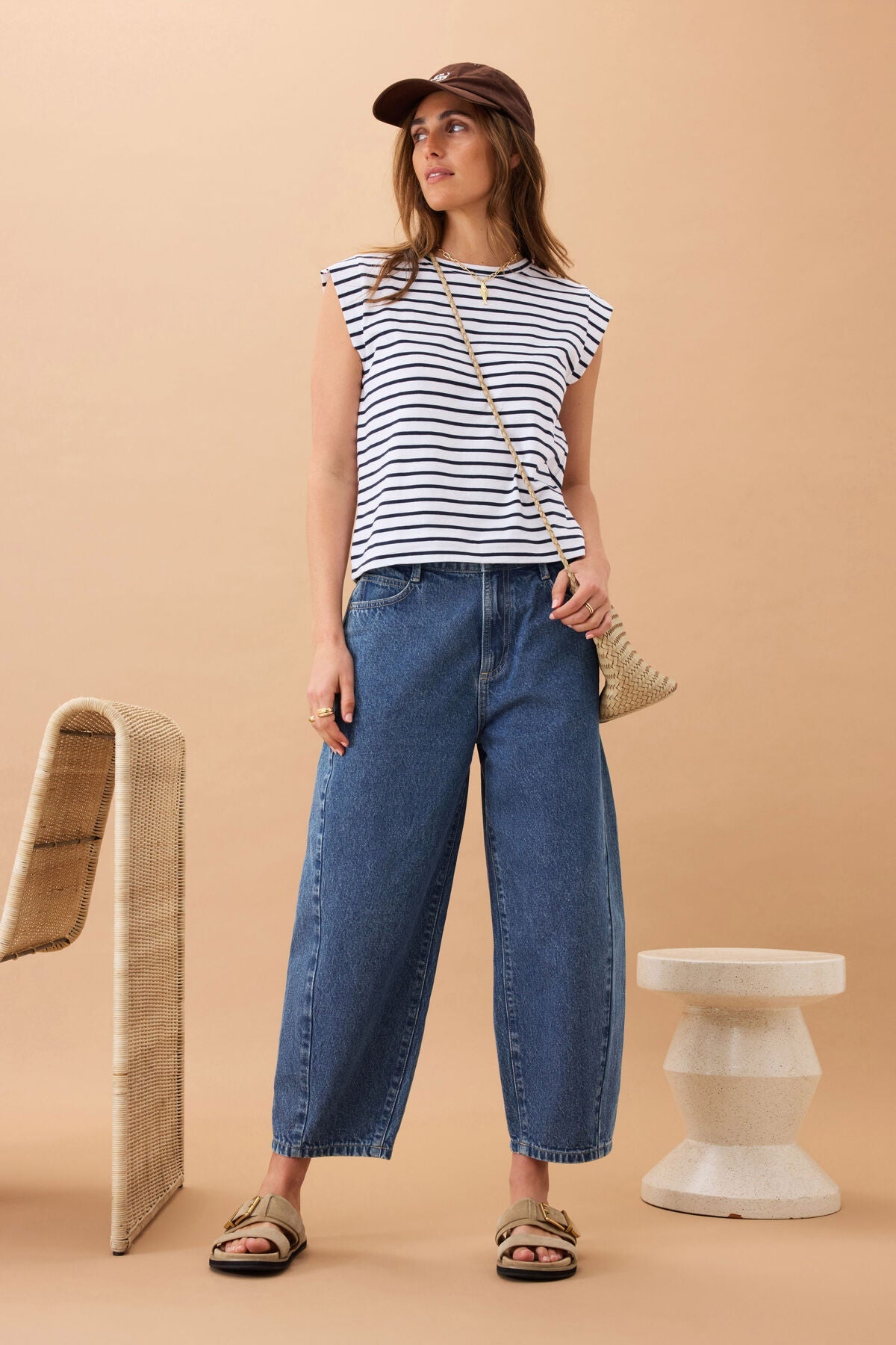 Maggie Tapered Barrel Jean (Fresh Indigo) - Something For Me​​