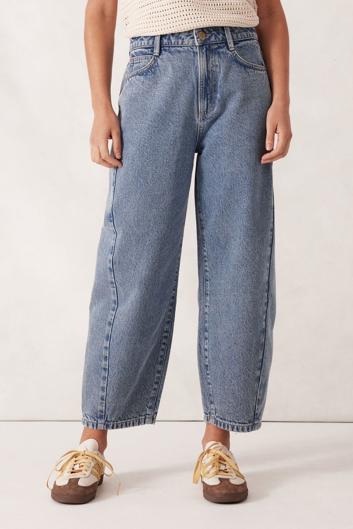 Maggie Tapered Barrel Jean (Mid Vintage Blue) - Something For Me​​
