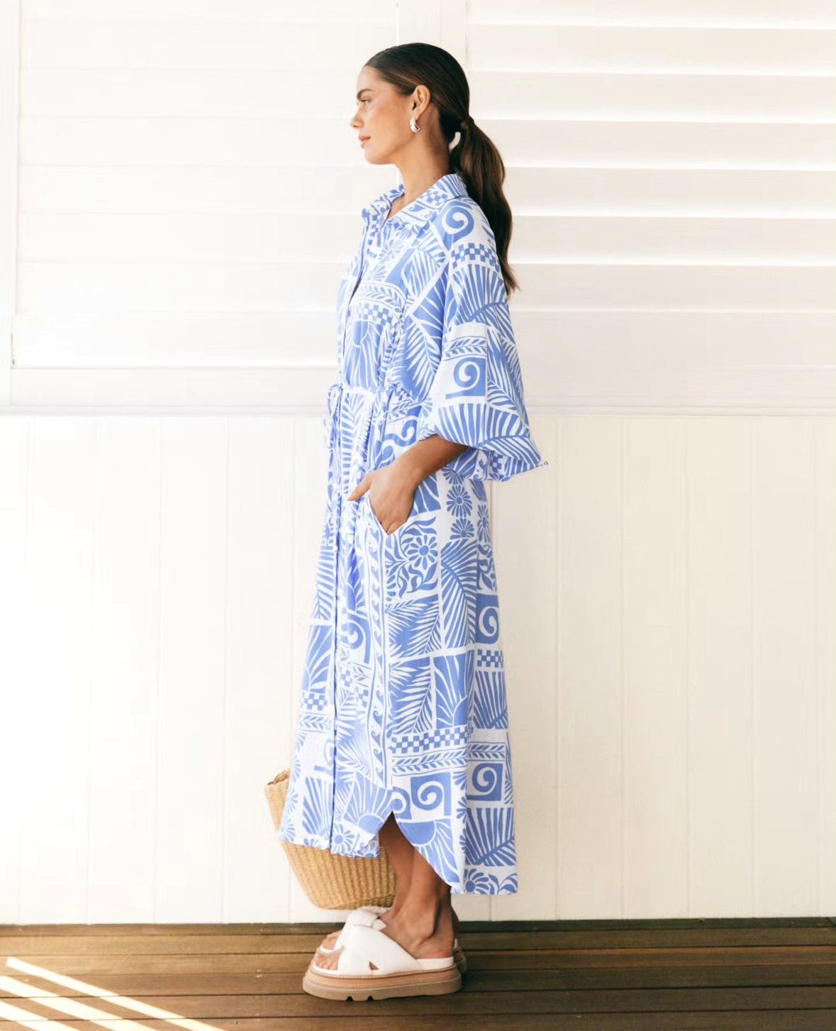 Malia Dress (Blue) - Something For Me​​