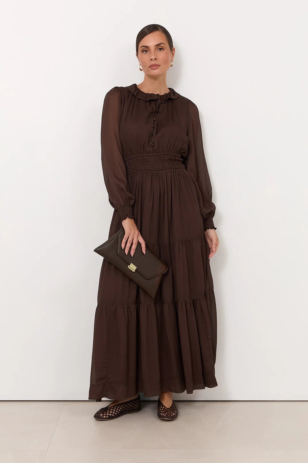 Marcela Maxi Dress (Chocolate) - Something For Me​​