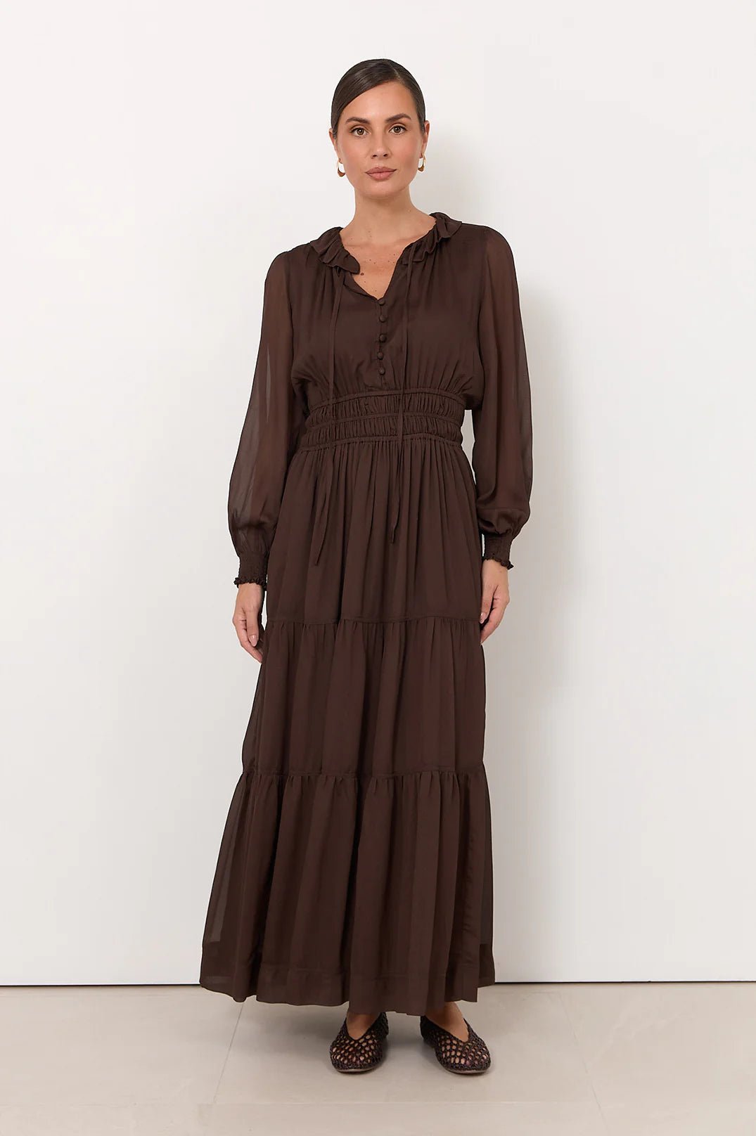 Marcela Maxi Dress (Chocolate) - Something For Me​​