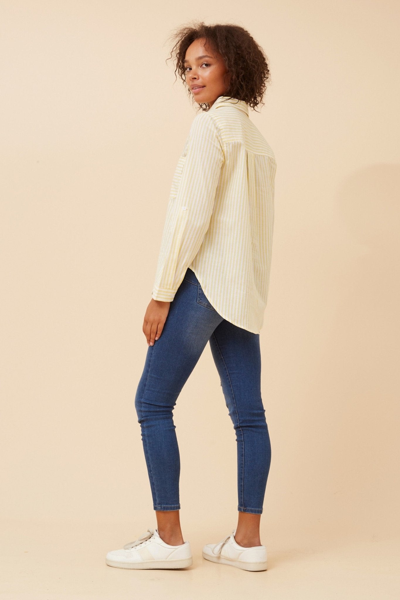 Margaret Stripe Shirt (Lemon Sorbet) - Something For Me​​
