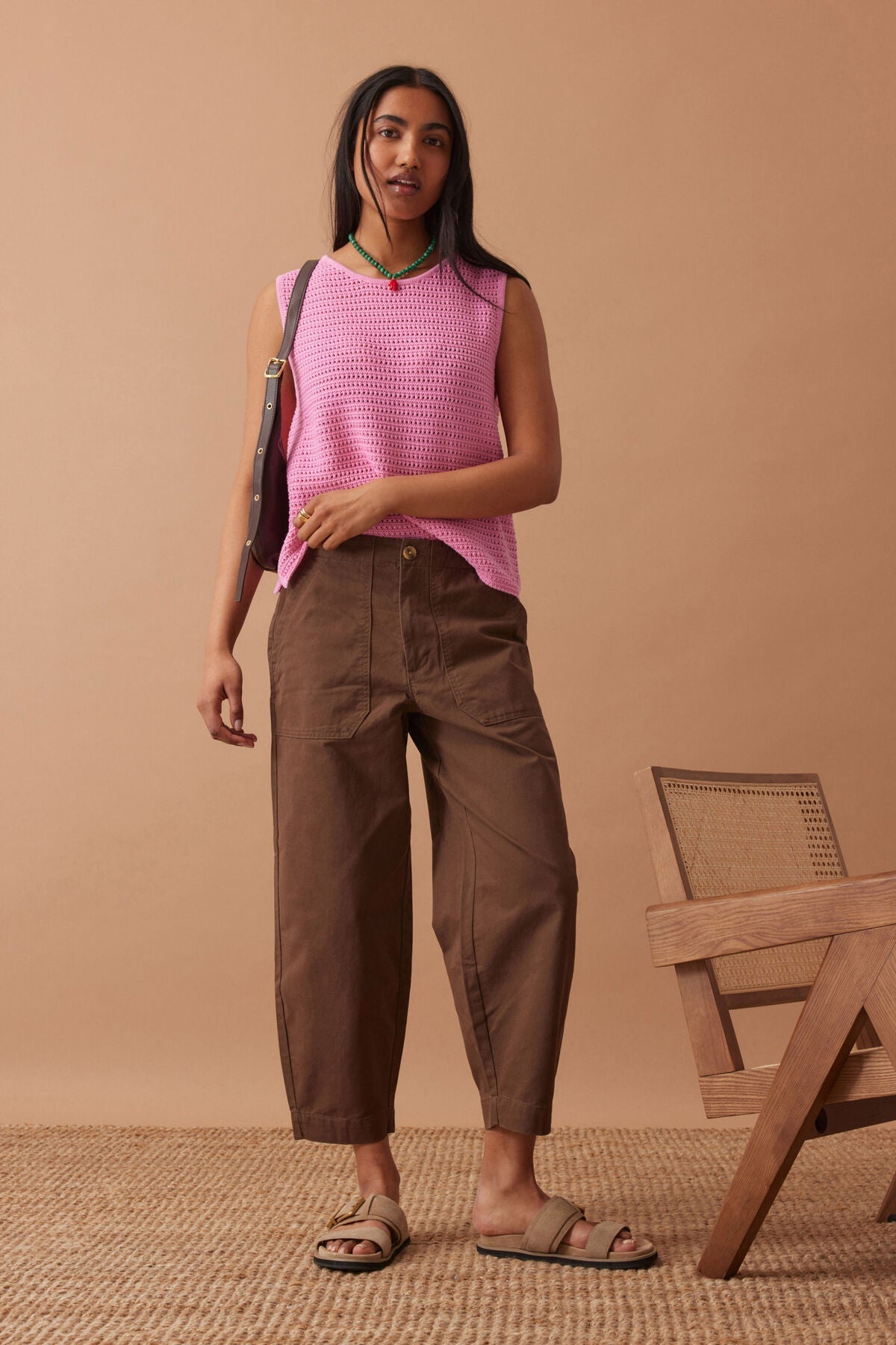 Margot Mesh Knit Tank (Hibiscus Pink) - Something For Me​​