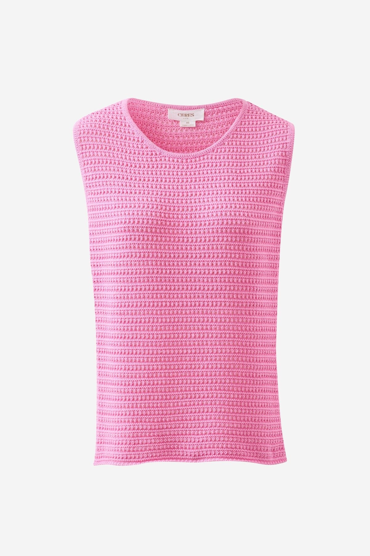 Margot Mesh Knit Tank (Hibiscus Pink) - Something For Me​​