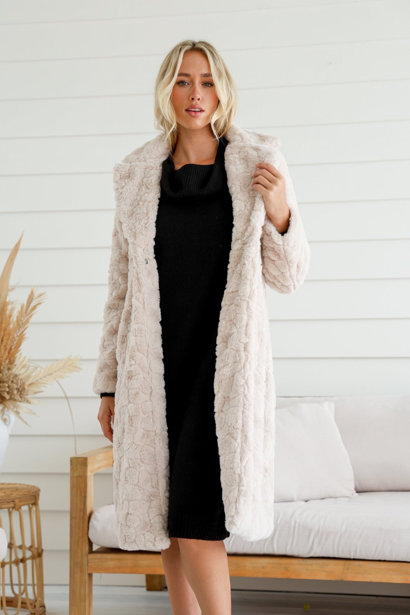 Marilyn Fur Coat (Beige) - Something For Me​​