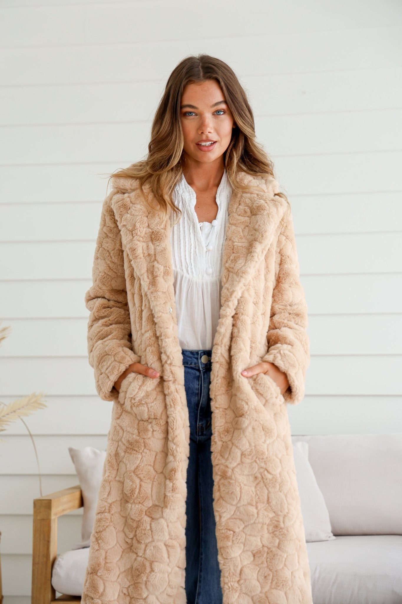 Marilyn Fur Coat (Latte) - Something For Me​​