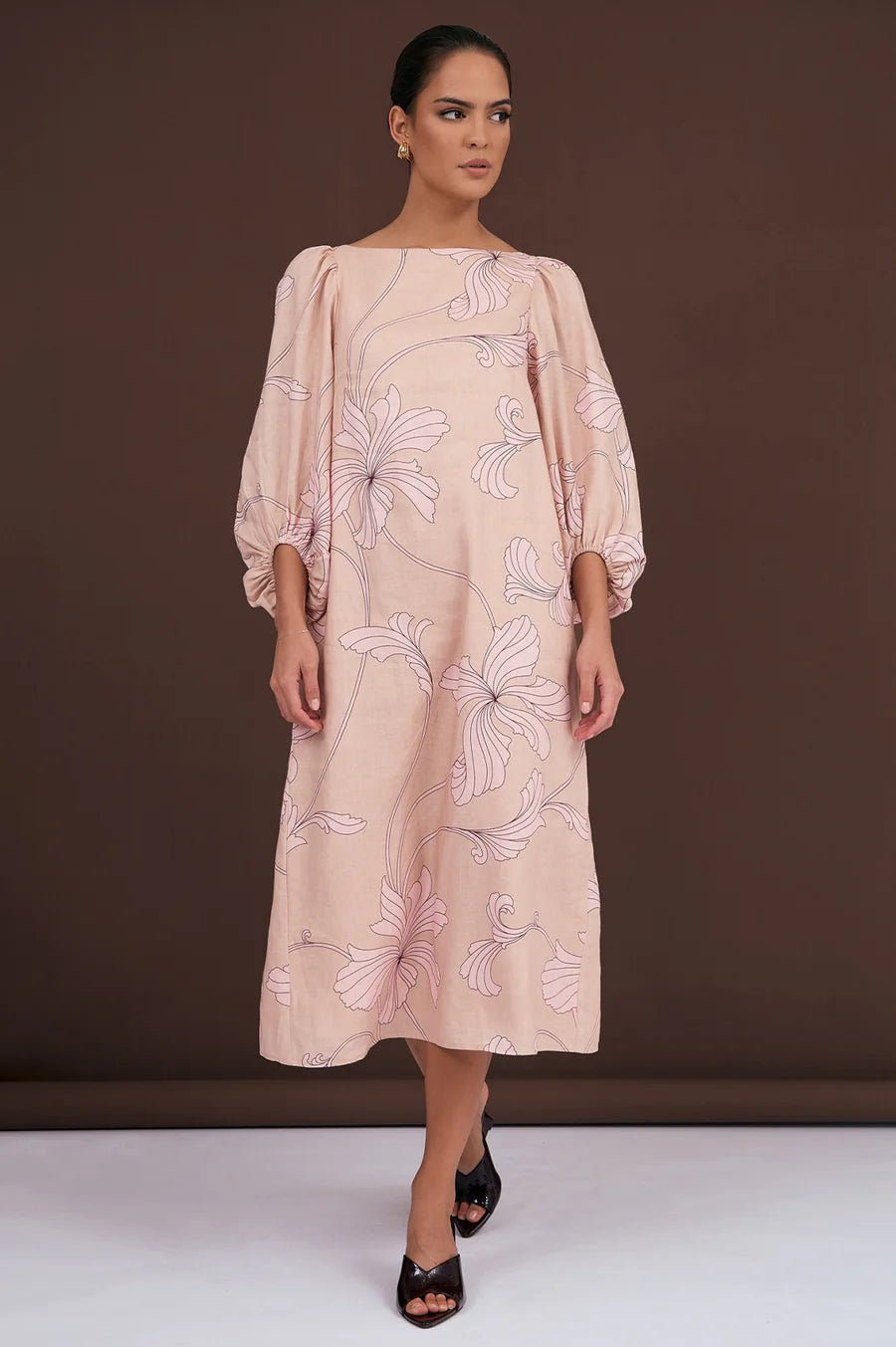 Marion Salvador Print Midi Dress (Print)  - Something For Me​​