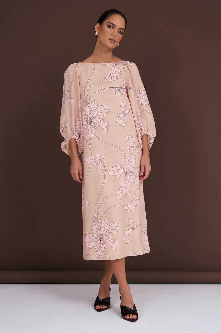 Marion Salvador Print Midi Dress (Print)  - Something For Me​​