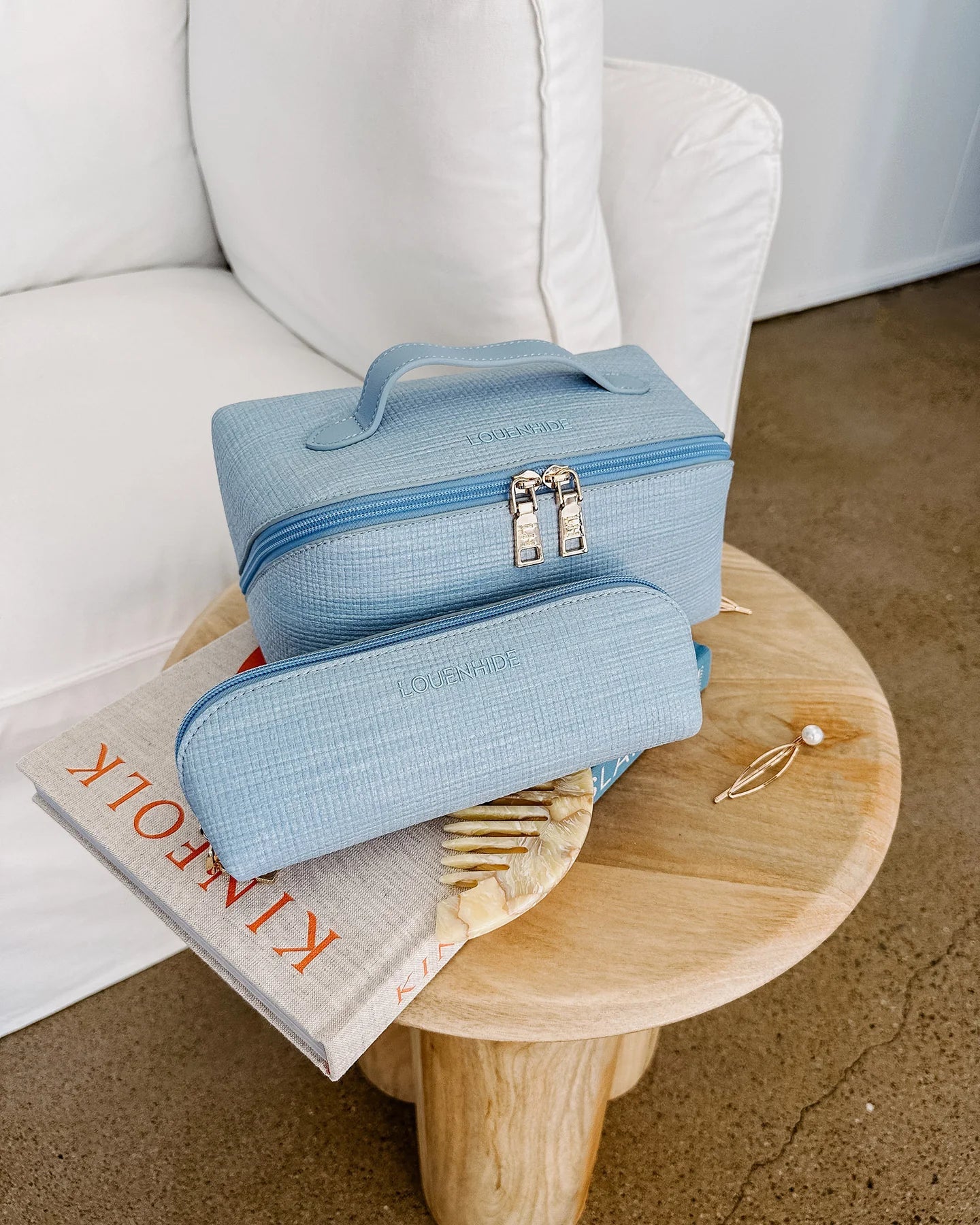 Mary Jayne Cosmetic Bag Set (Pale Blue) - Something For Me​​