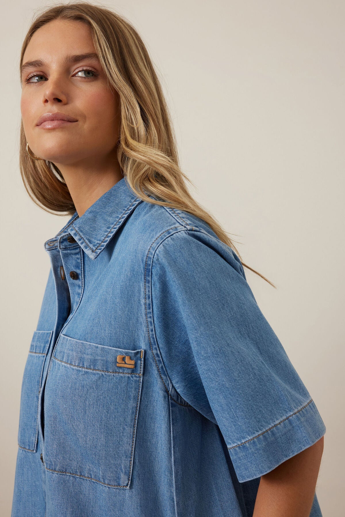 Milly Short Sleeve Mini Dress (Vintage Blue) - Something For Me​​