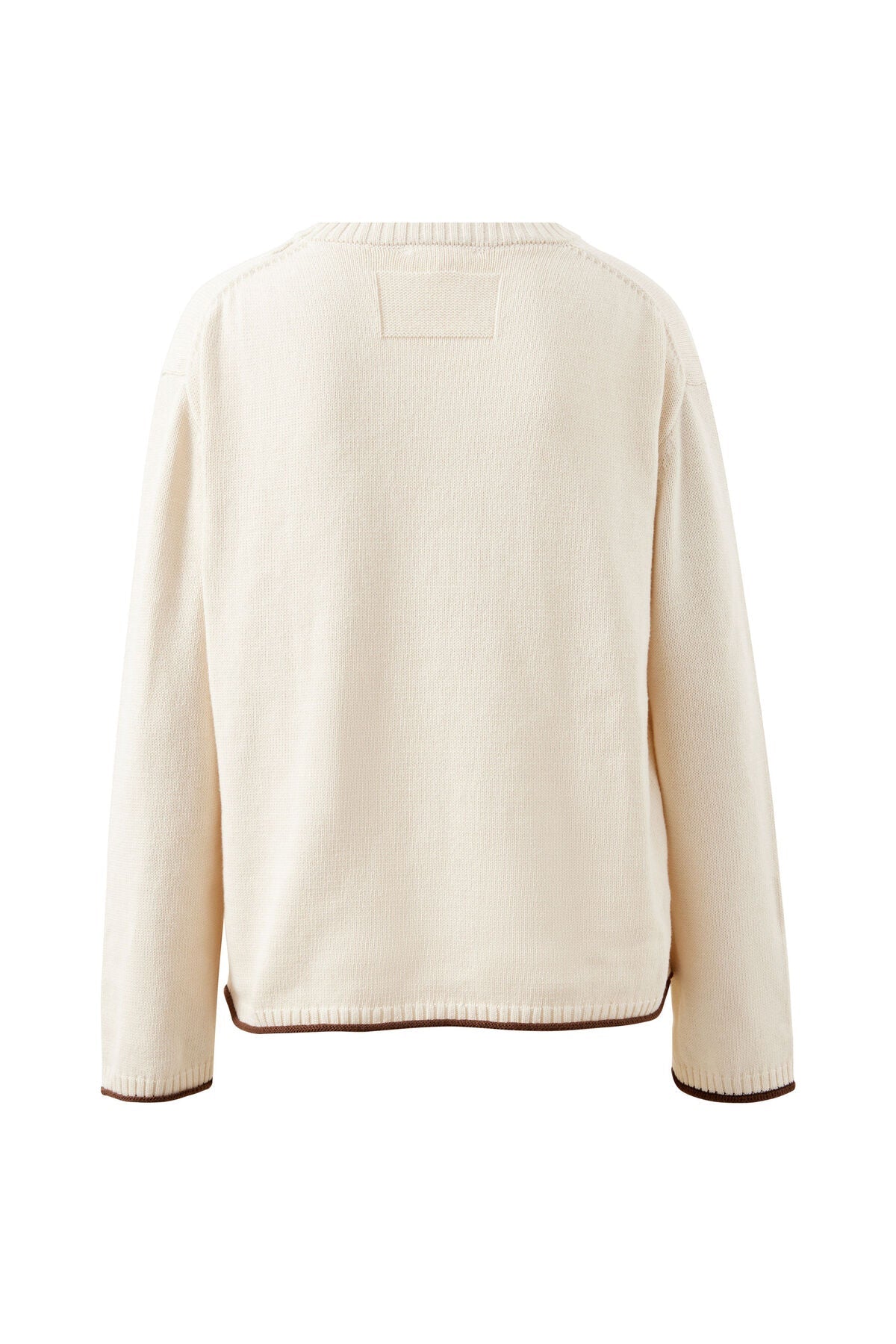 Mira Knitted Crew (Ecru Chocolate Sardine) - Something For Me​​