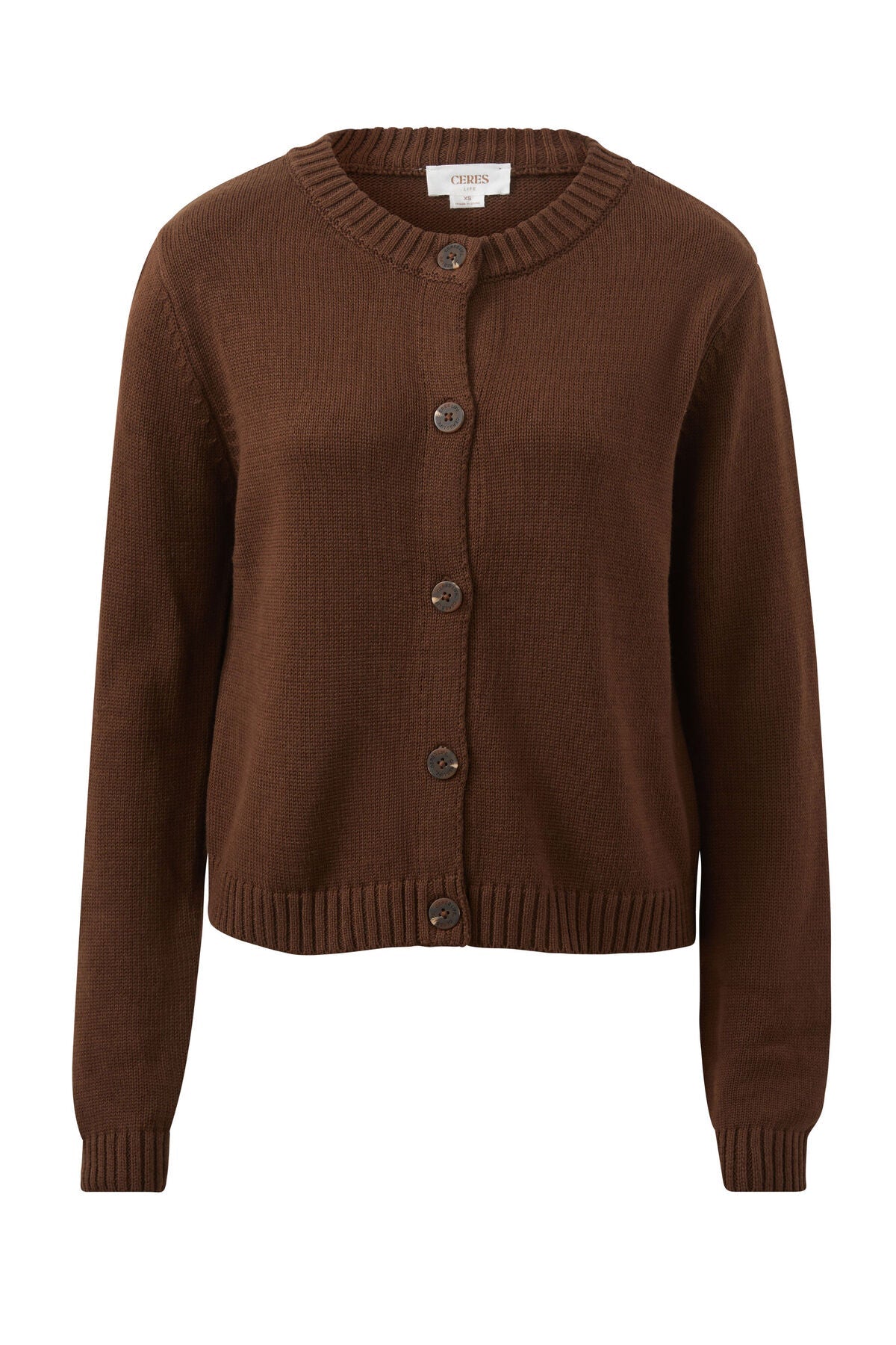 Nelly Long Sleeve Knit Cardi (Chocolate) - Something For Me​​