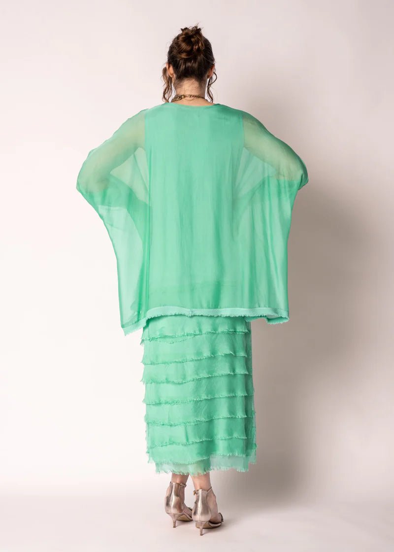 Netty Silk Dress (Capri Green) - Something For Me​​