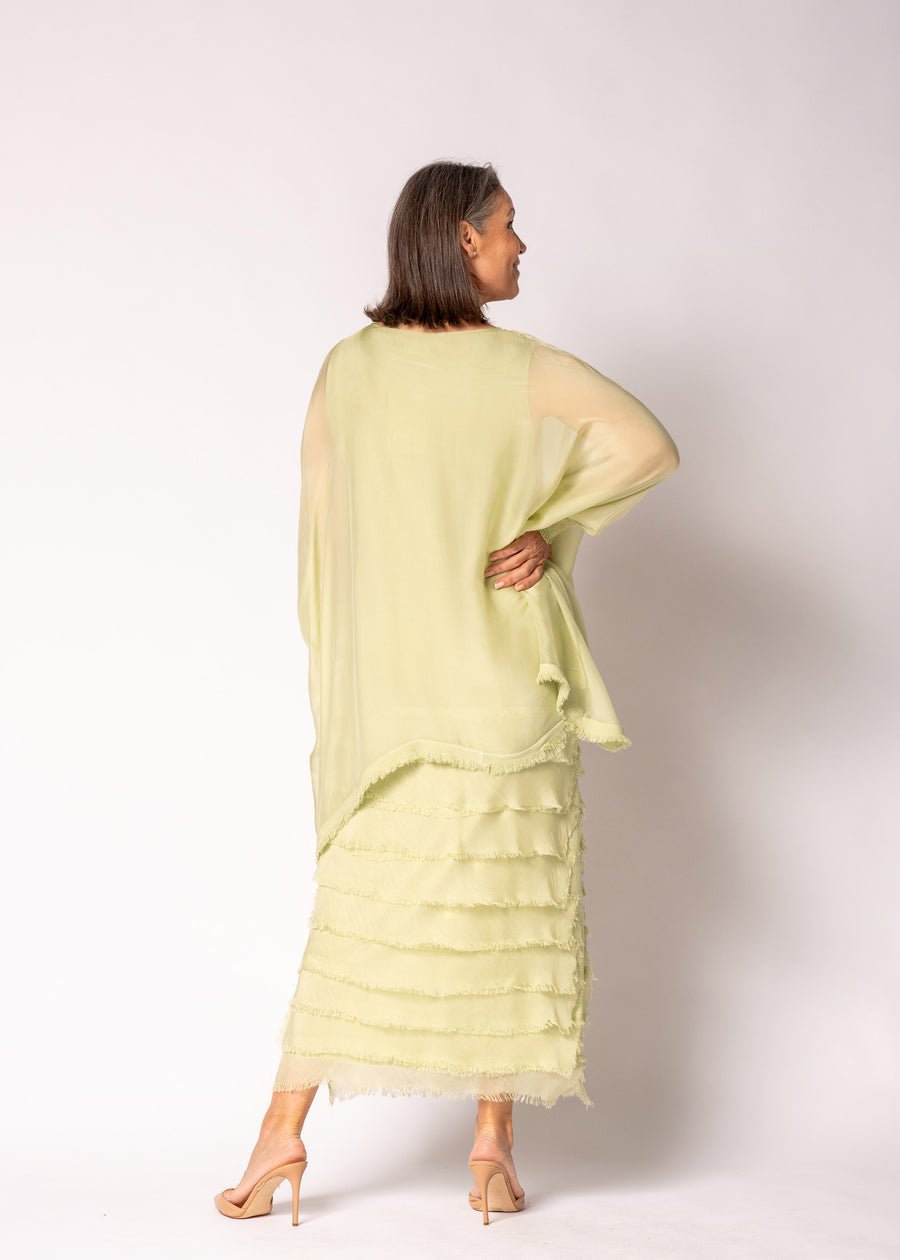 Netty Silk Dress (Lily Green) - Something For Me​​
