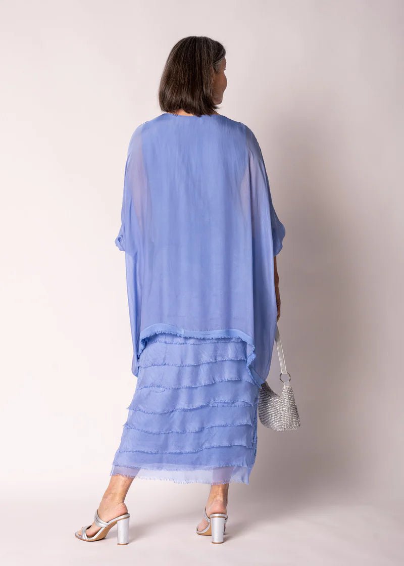 Netty Silk Dress (Positano Blue) - Something For Me​​