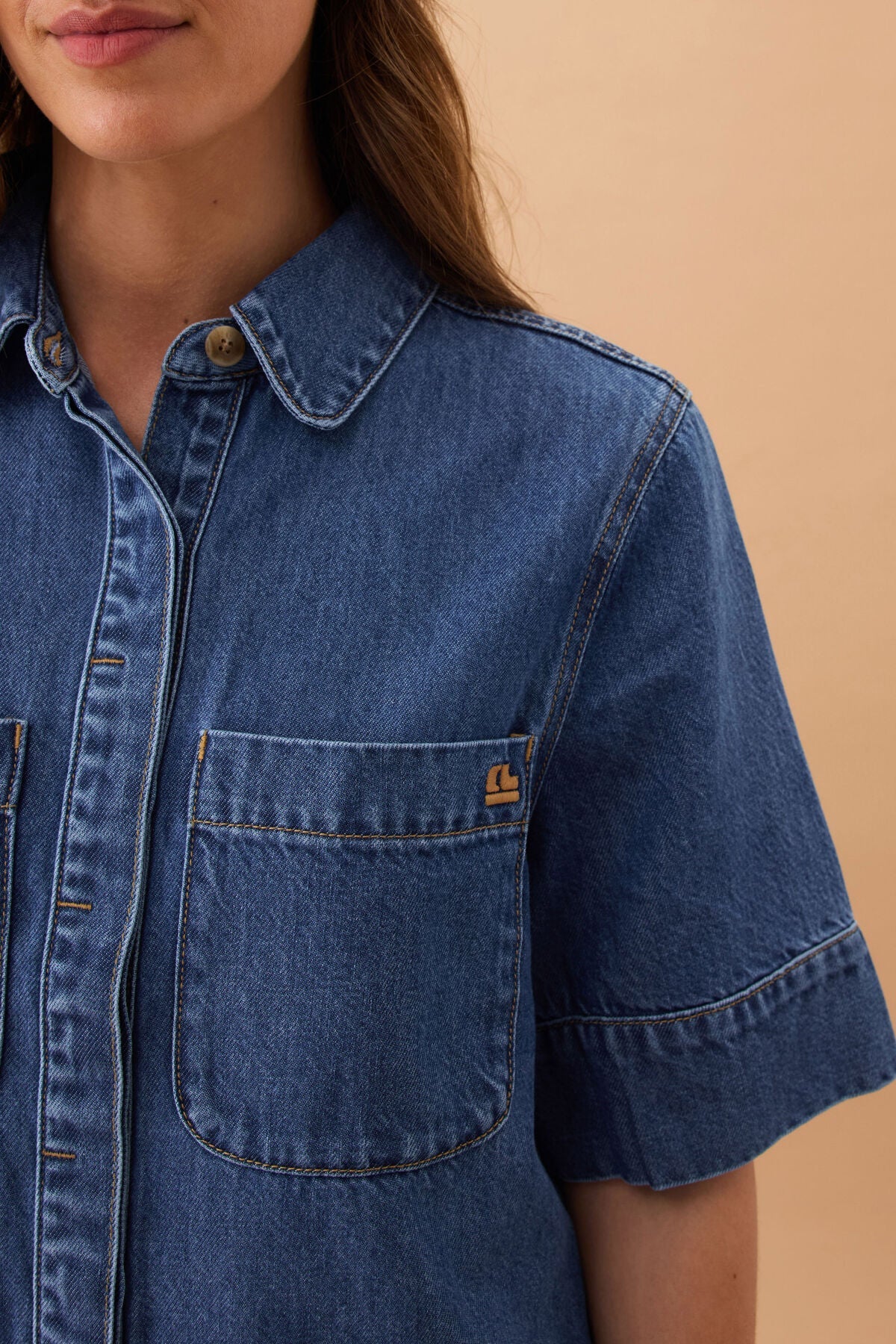 Noa Short Sleeve Shirt (Fresh Indigo) - Something For Me​​