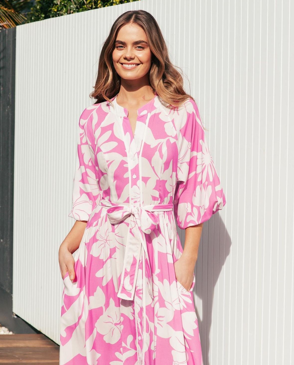 Nola Midi Dress (Pink) - Something For Me​​