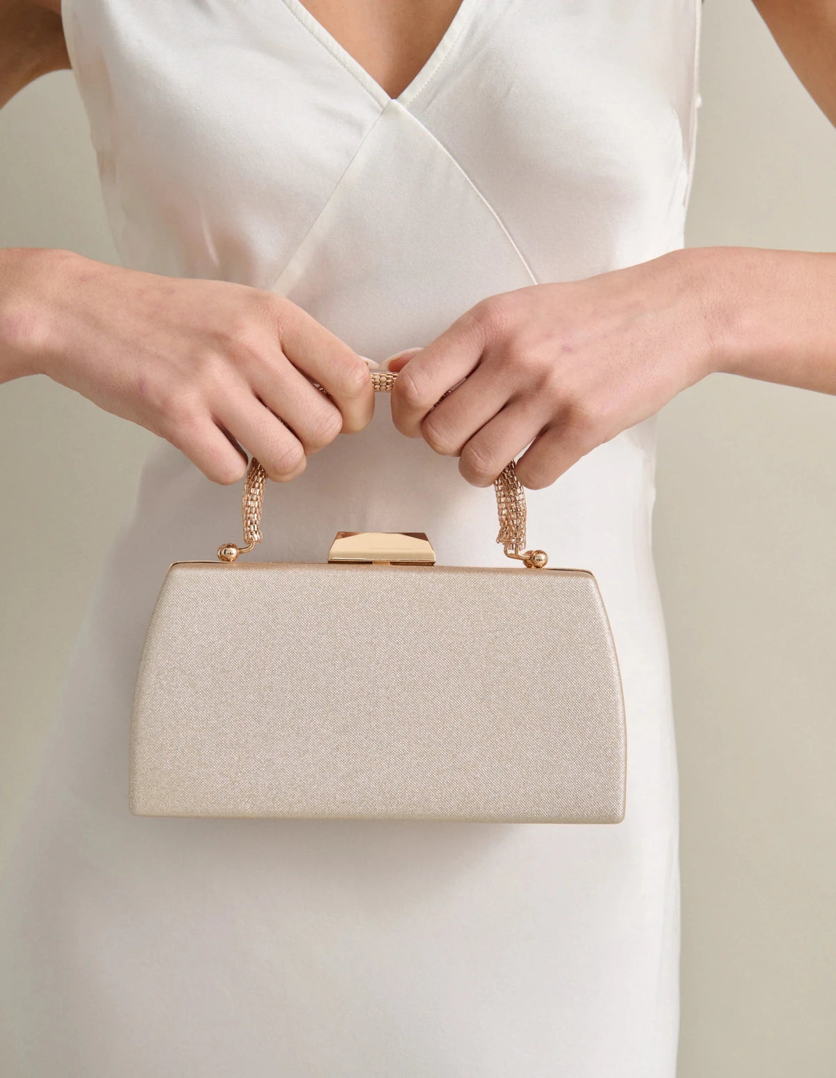 Nuvia Duo Top Handle Clutch Bag (Gold) - Something For Me​​
