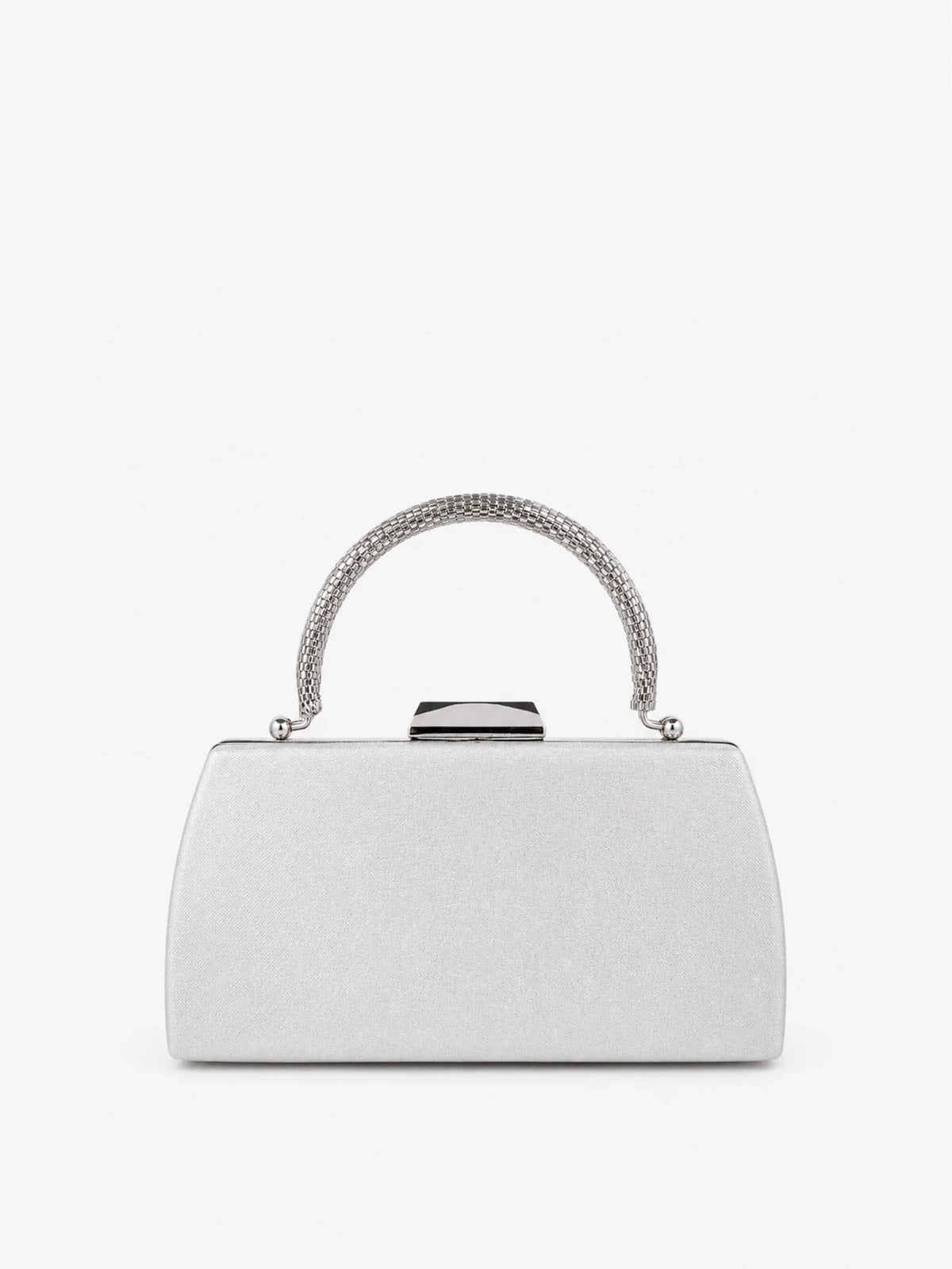 Nuvia Duo Top Handle Clutch Bag (Silver) - Something For Me​​