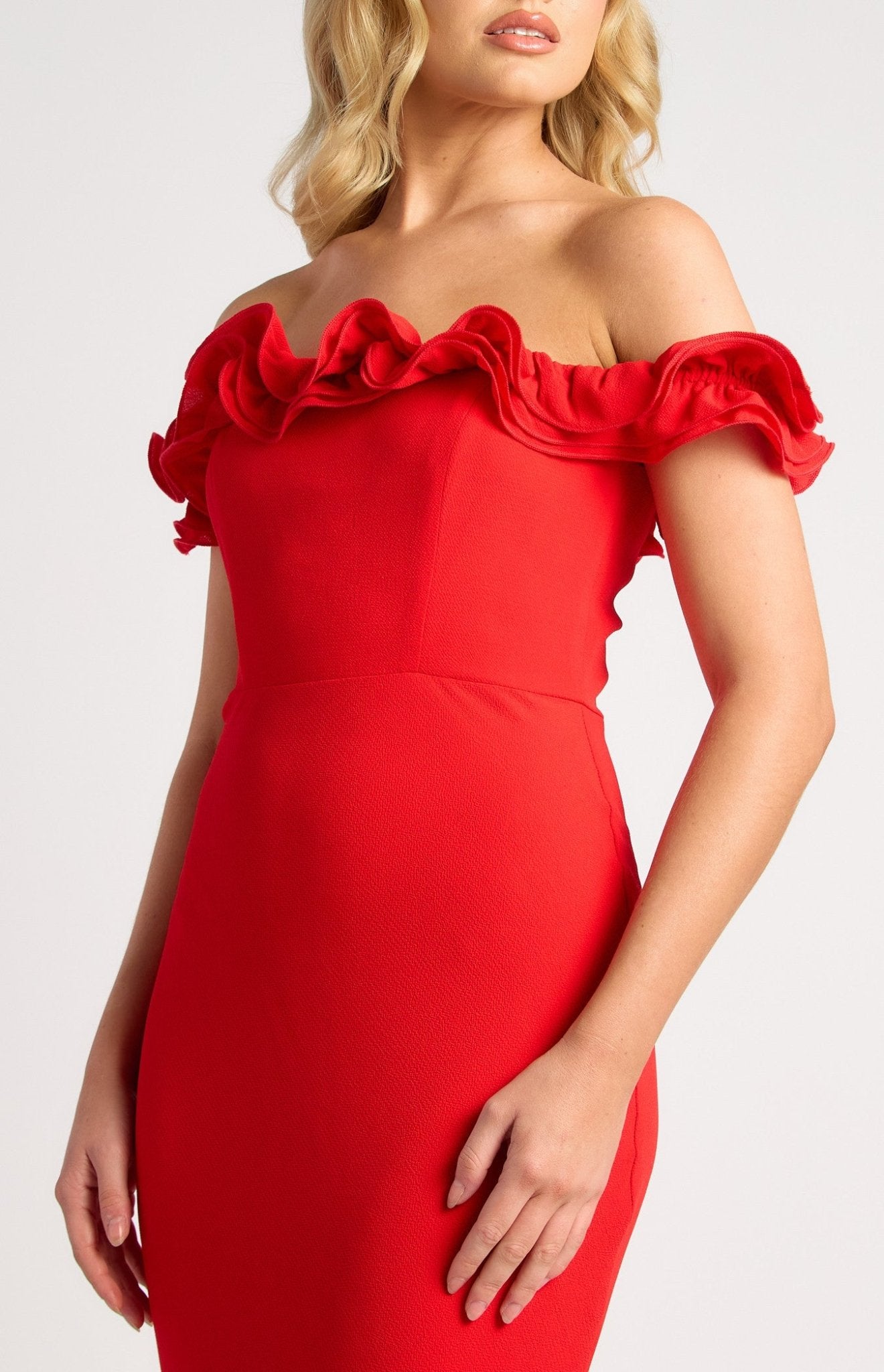Off Shoulder Maxi Dress (Red) - Something For Me​​