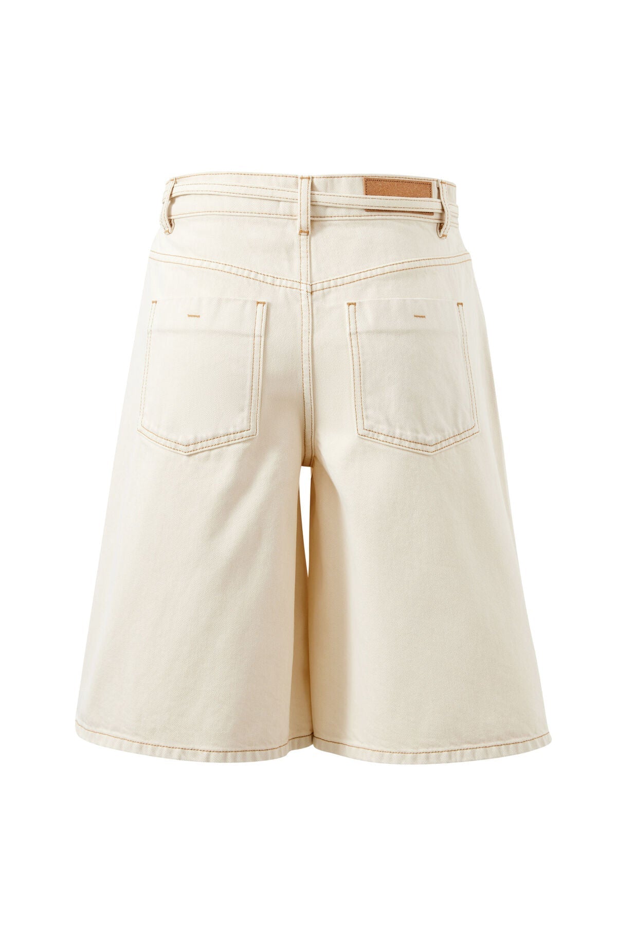 Olive Belted Denim Short (Fresh Sand) - Something For Me​​