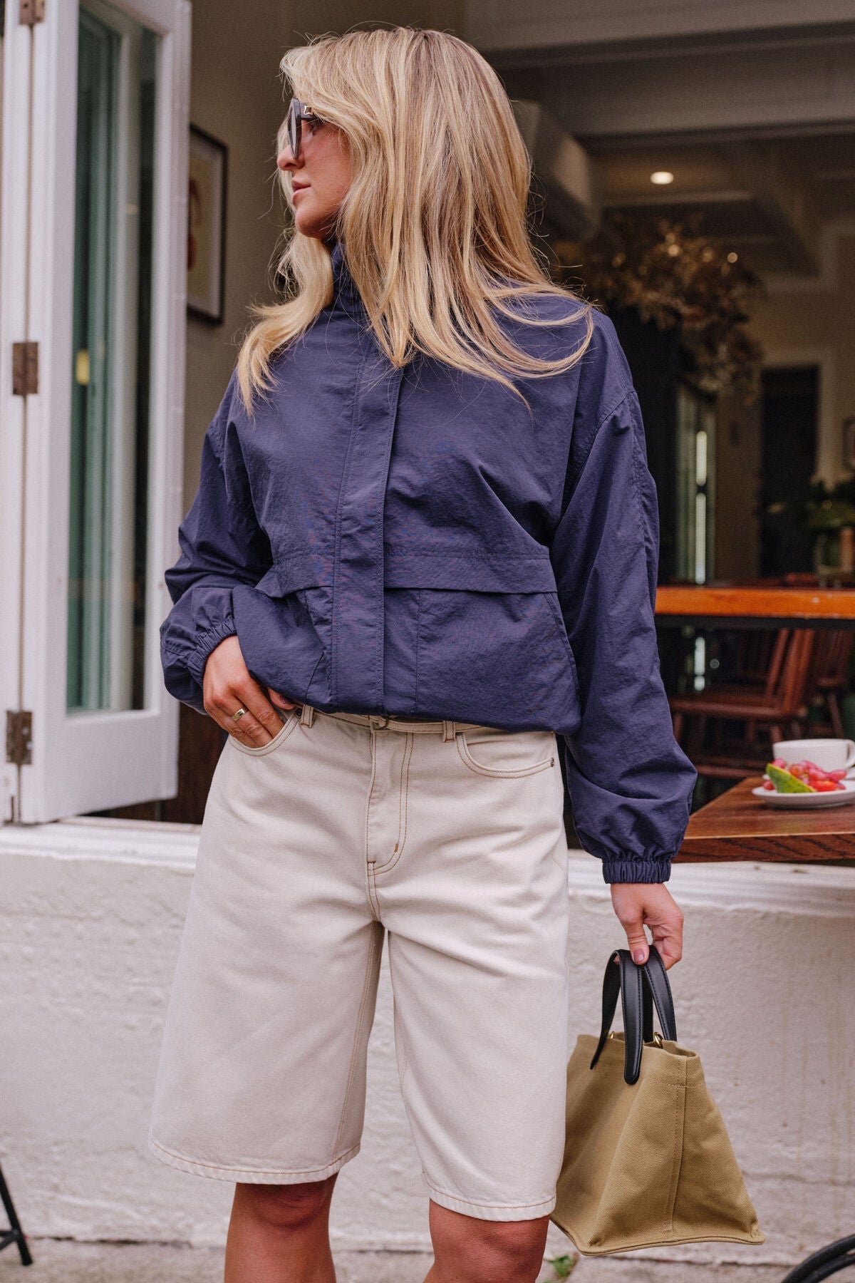 Olive Belted Denim Short (Fresh Sand) - Something For Me​​