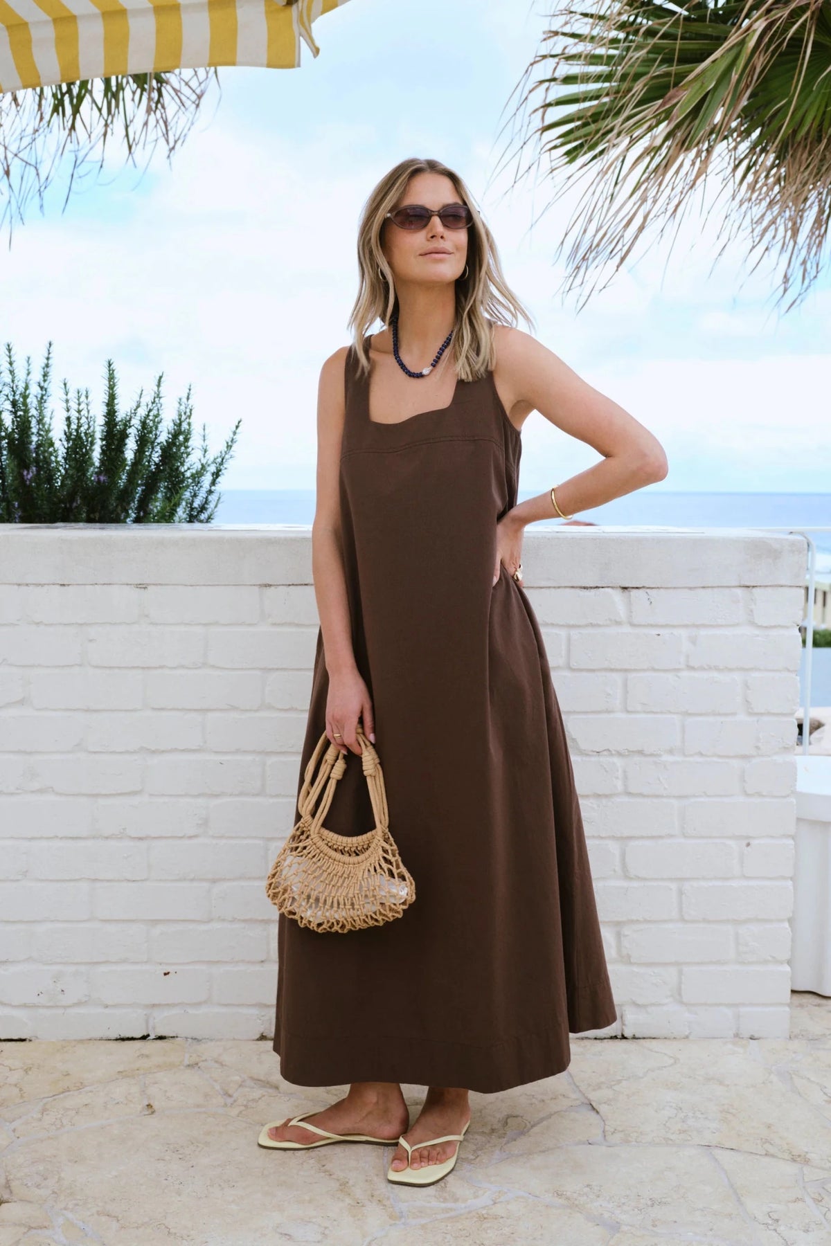 Parker Midi Dress (Brunette Brown) - Something For Me​​
