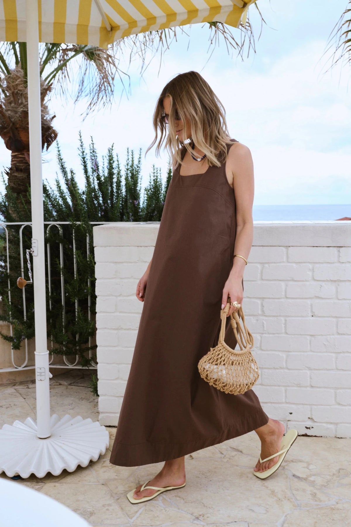 Parker Midi Dress (Brunette Brown) - Something For Me​​