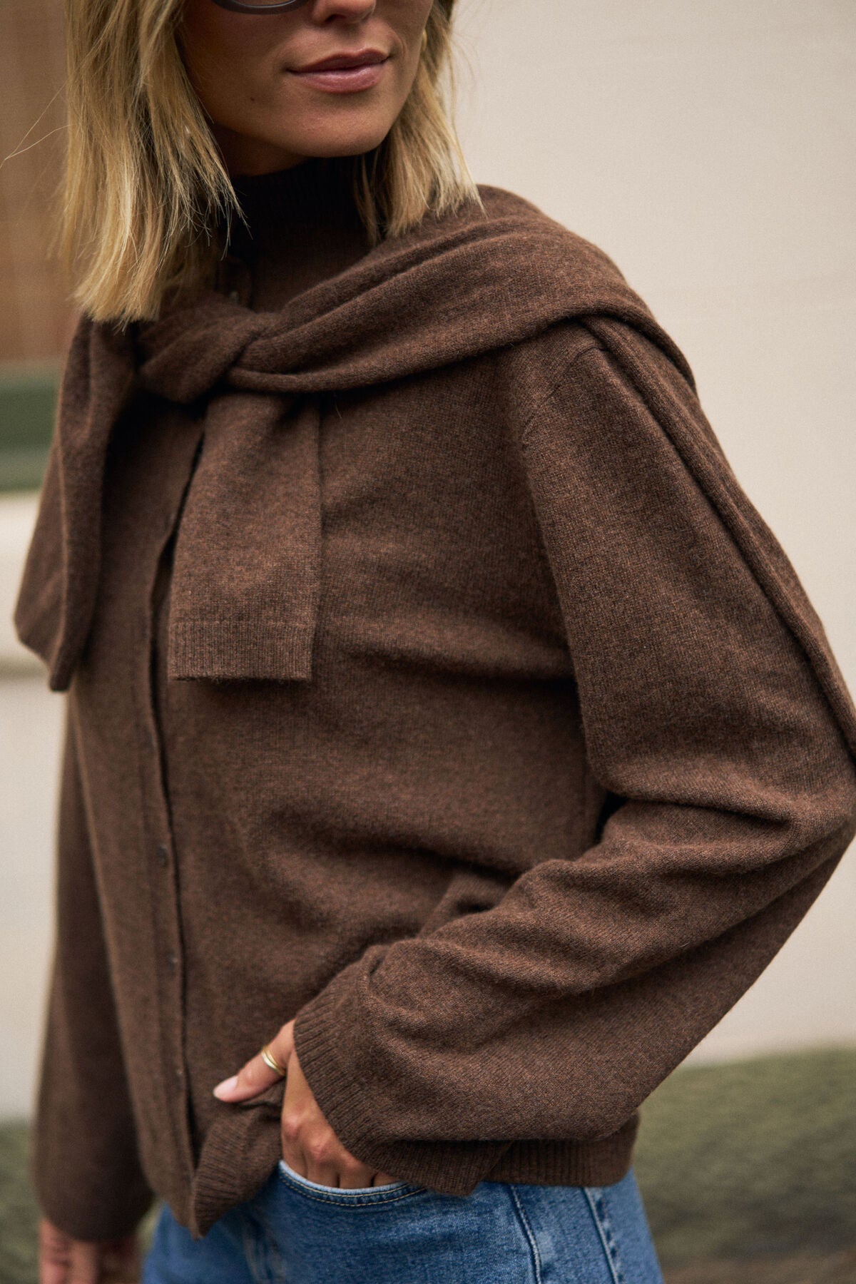 Penny Knit Cardi (Choc Marle) - Something For Me​​