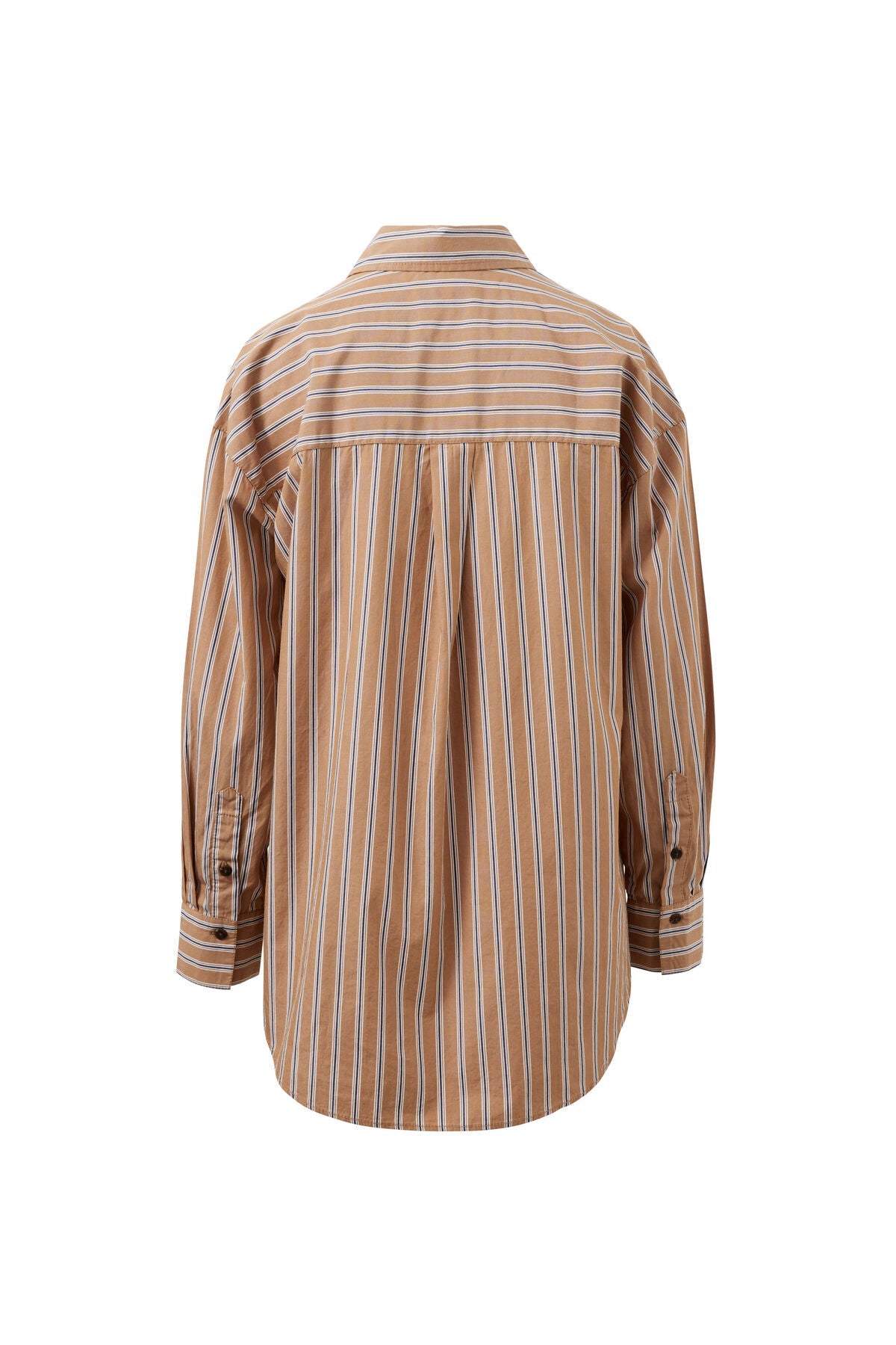 Peta Oversized Shirt (Biscuit Stripe) - Something For Me​​