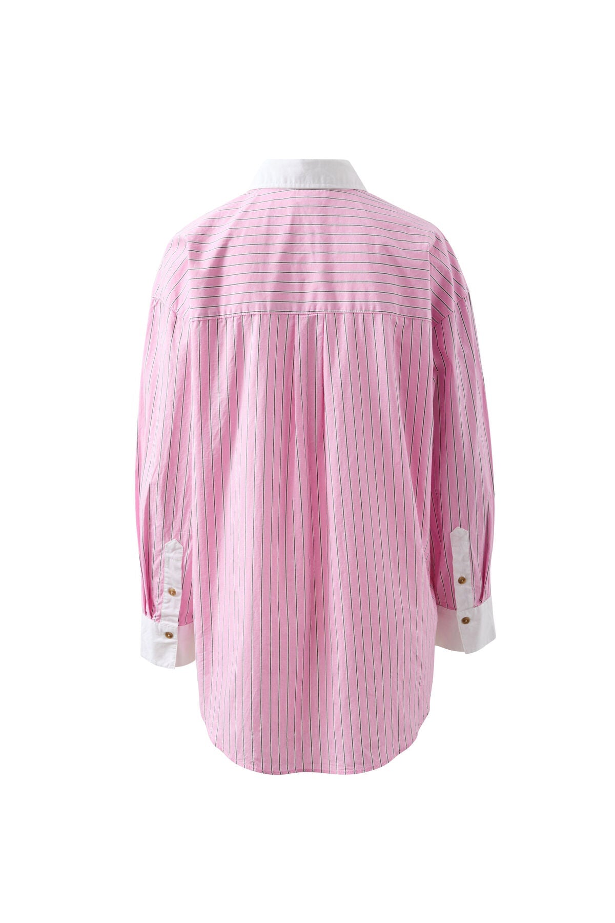 Peta Oversized Shirt (Hibiscus Pink Triple Stripe) - Something For Me​​