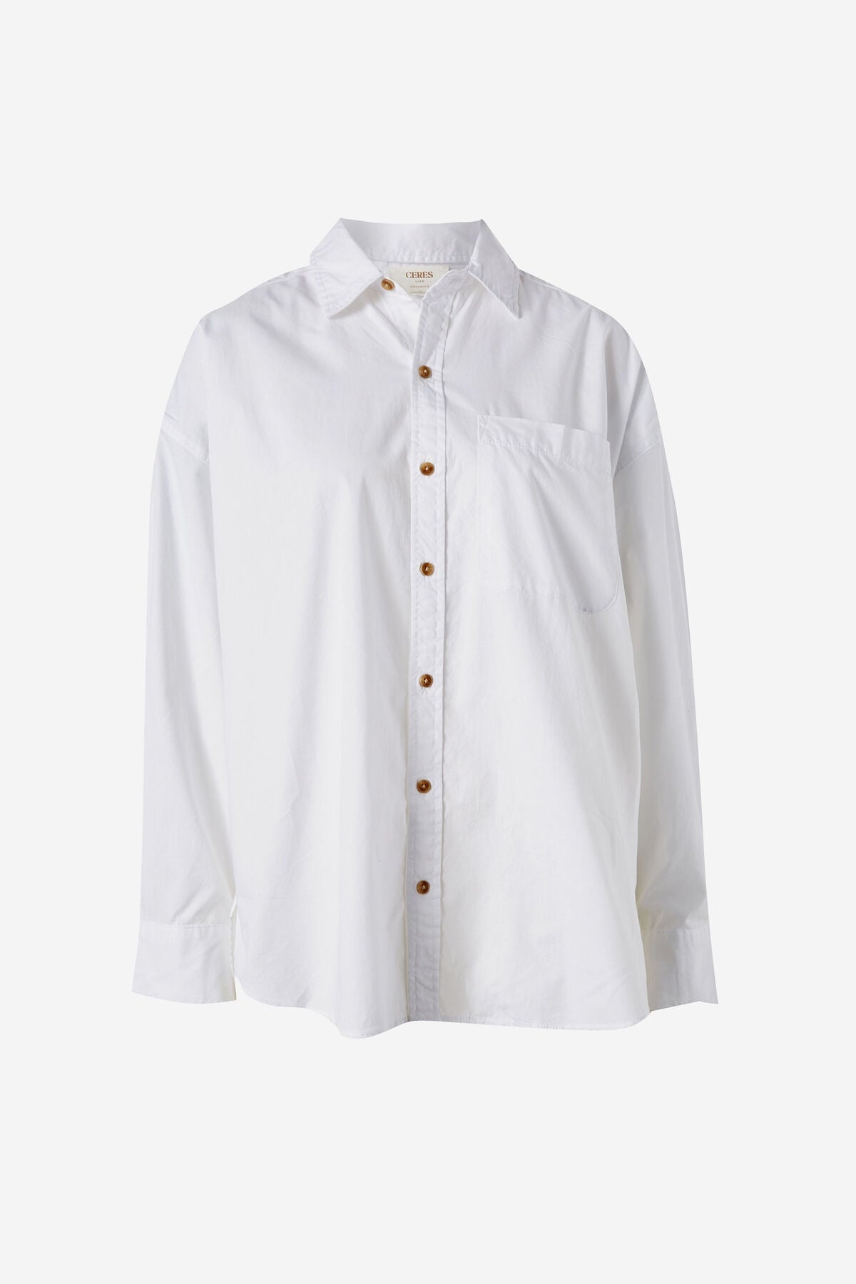 Peta Oversized Shirt (White Organic Cotton) - Something For Me​​