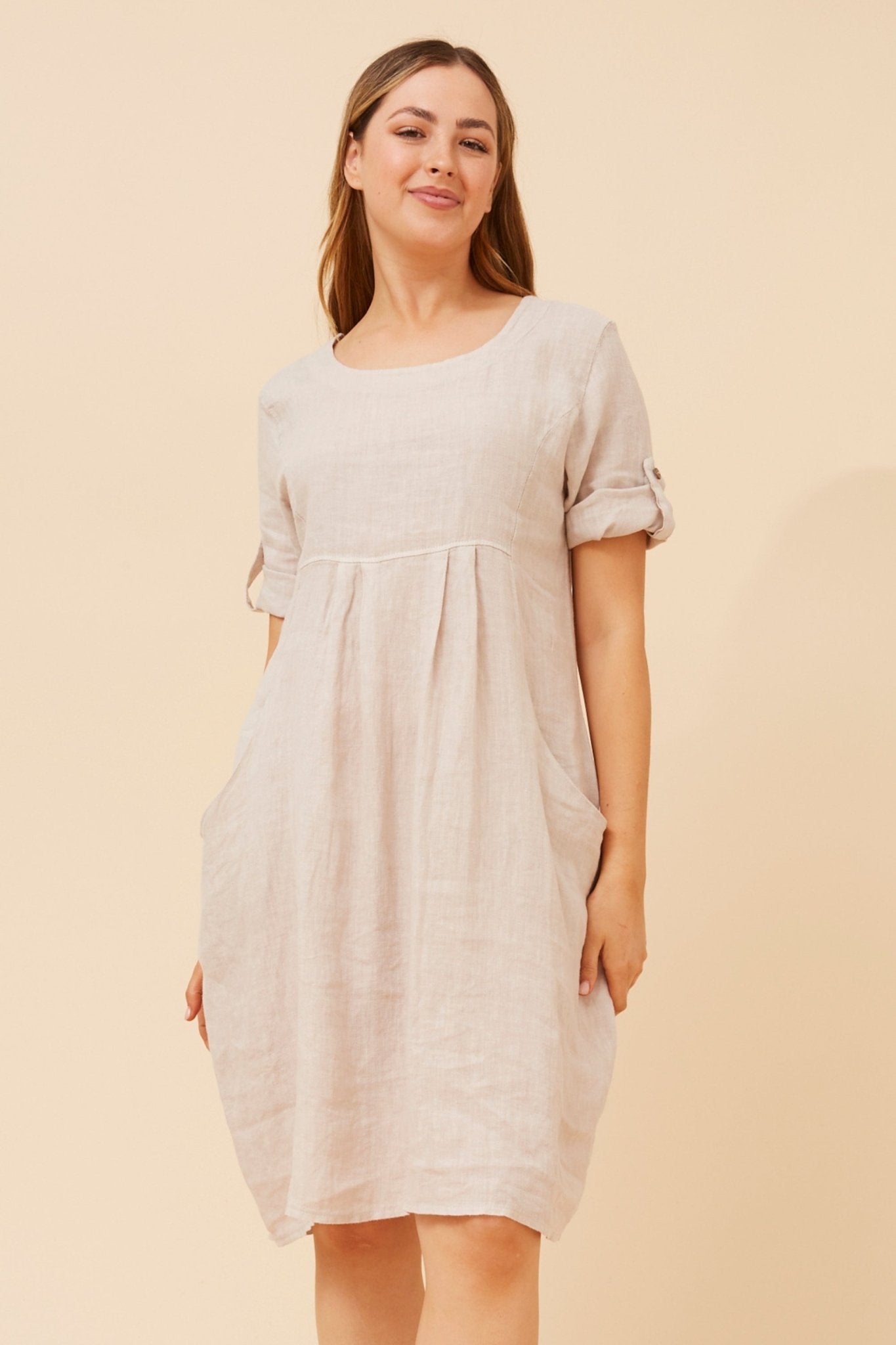 Pisa Linen Shirt Dress (Linen) - Something For Me​​