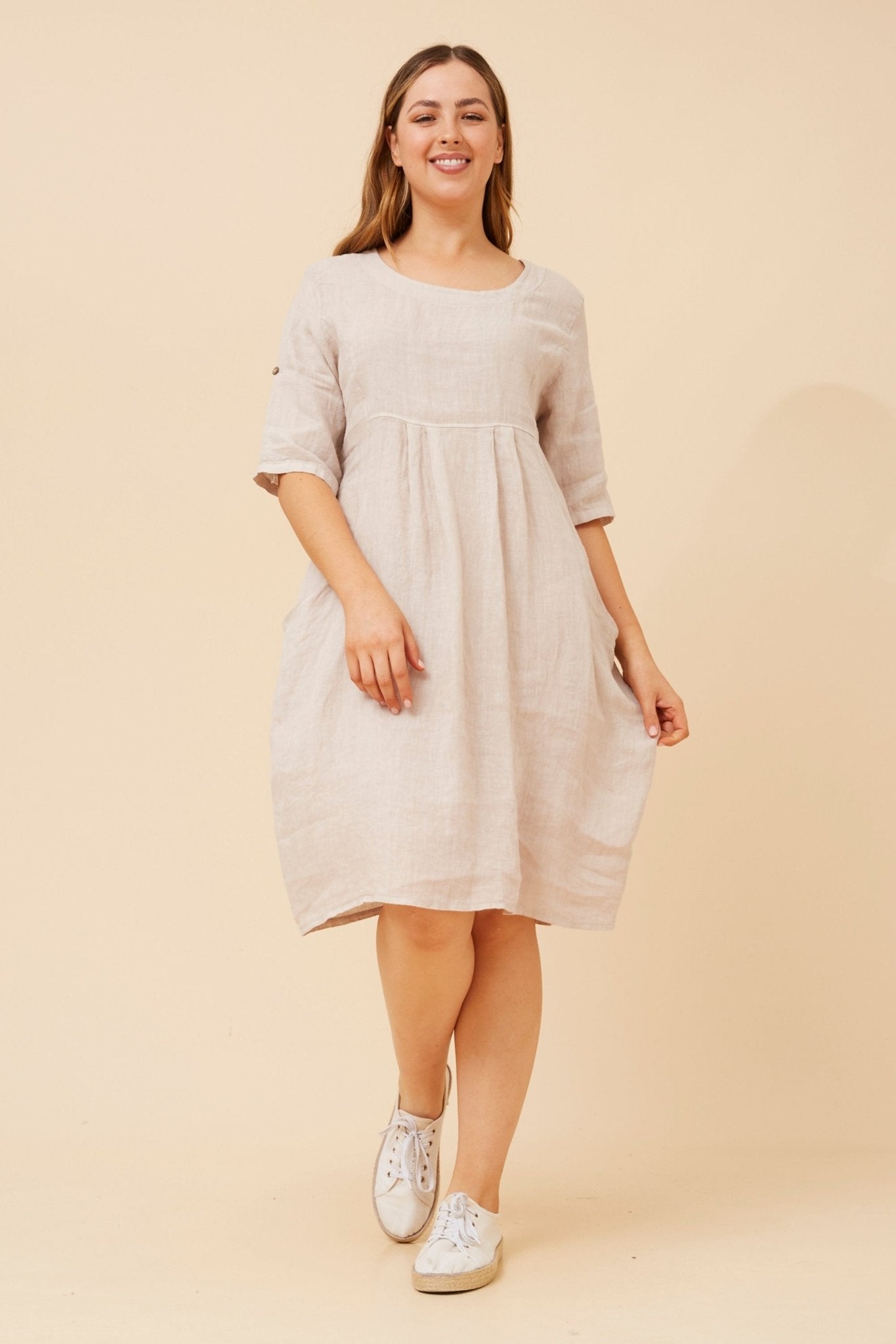 Pisa Linen Shirt Dress (Linen) - Something For Me​​
