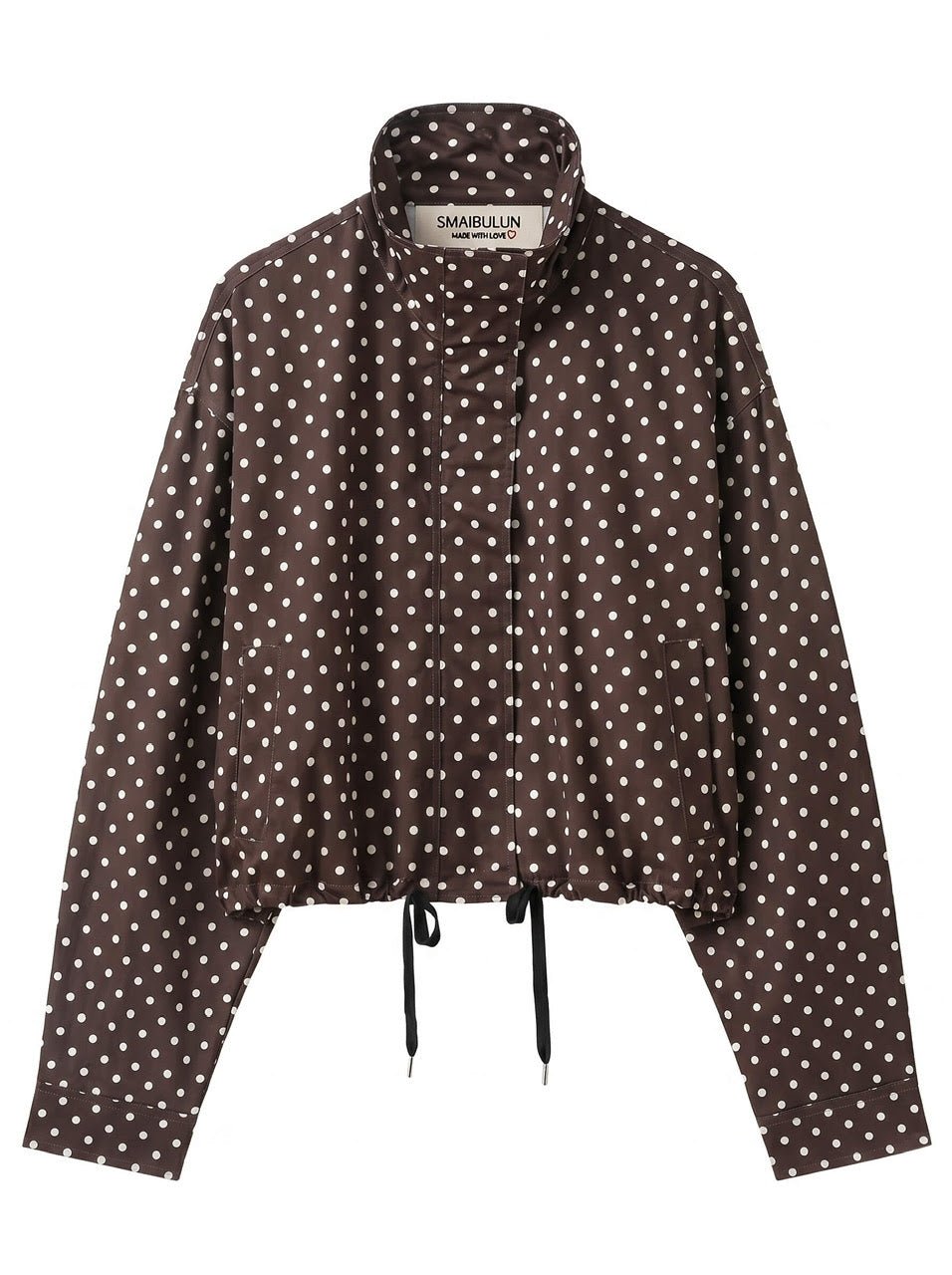 Polka Dot Spray Jacket (Choc) - Something For Me​​