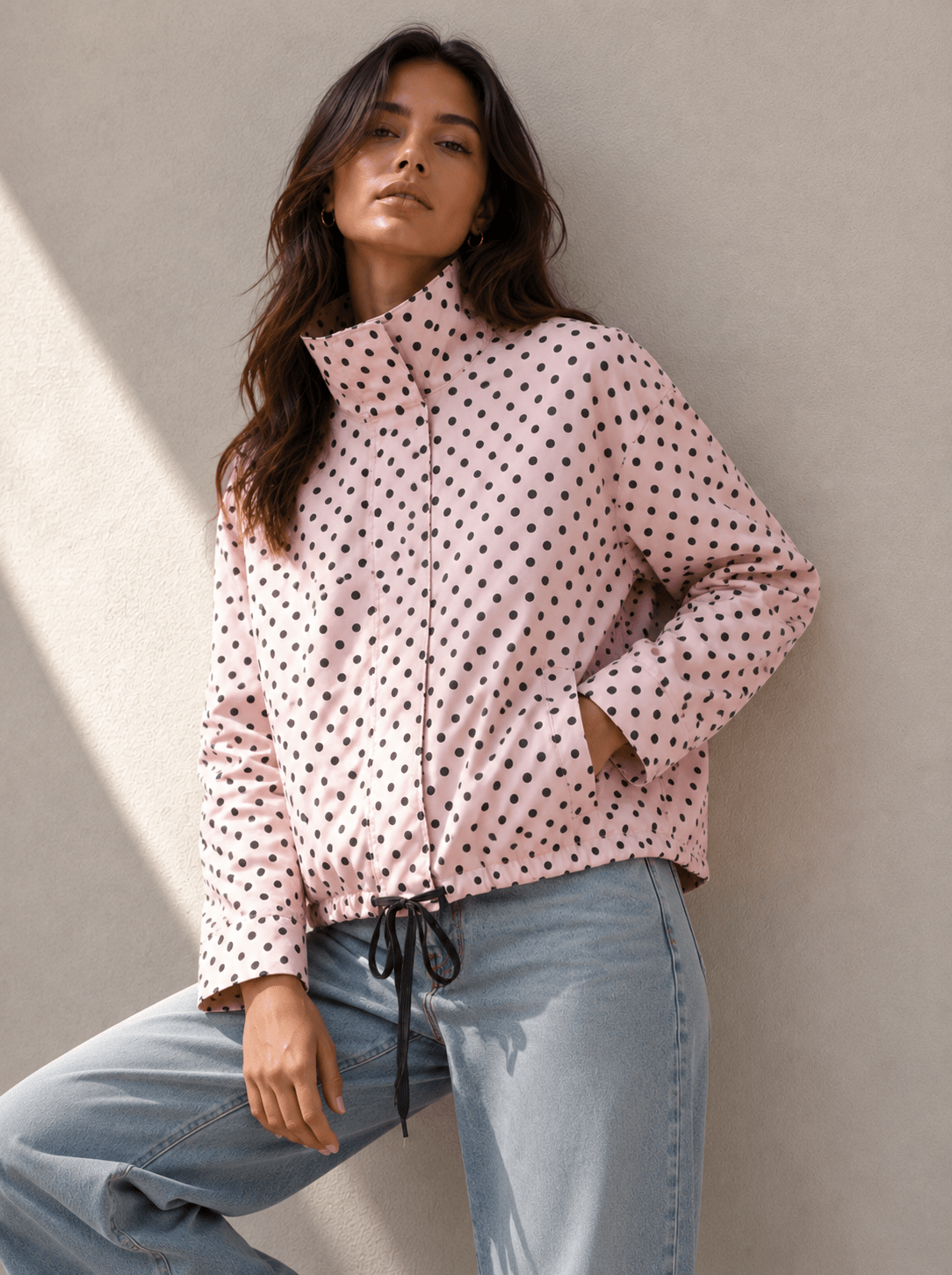 Polka Dot Spray Jacket (Pink) - Something For Me​​