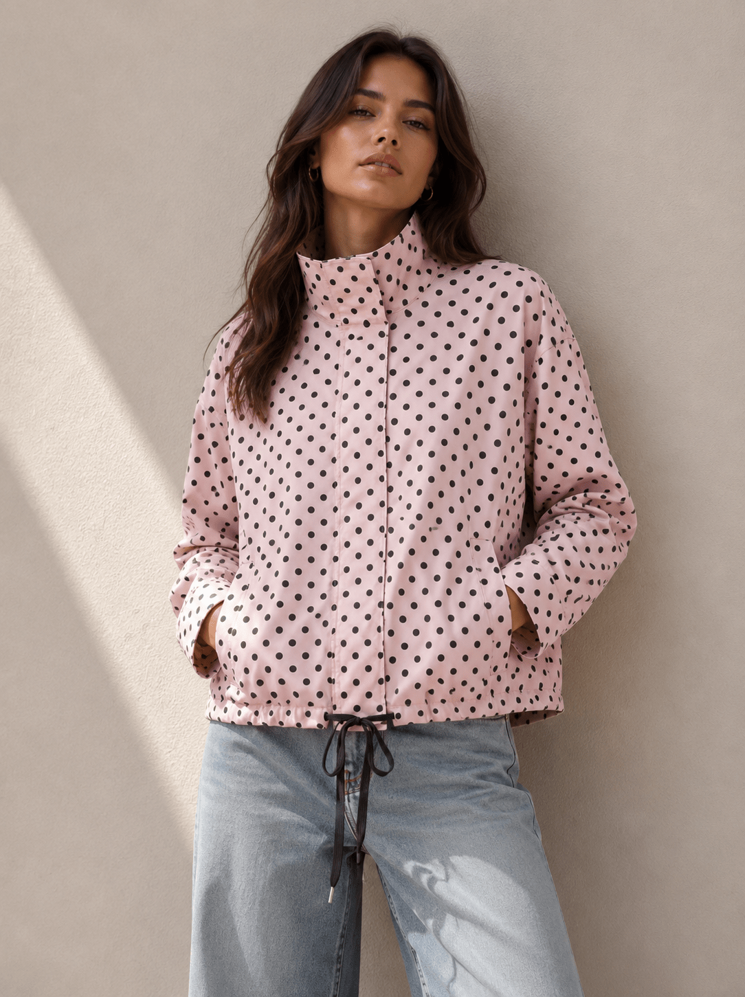 Polka Dot Spray Jacket (Pink) - Something For Me​​