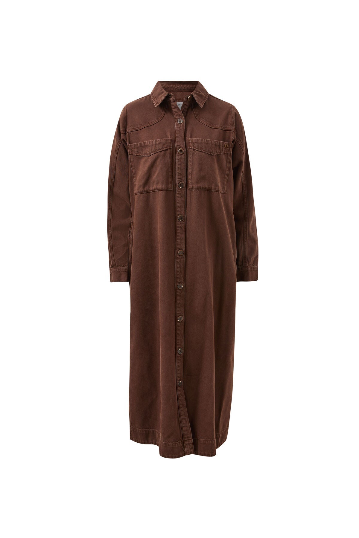Rae Long Sleeve Midi Dress (Chocolate) - Something For Me​​