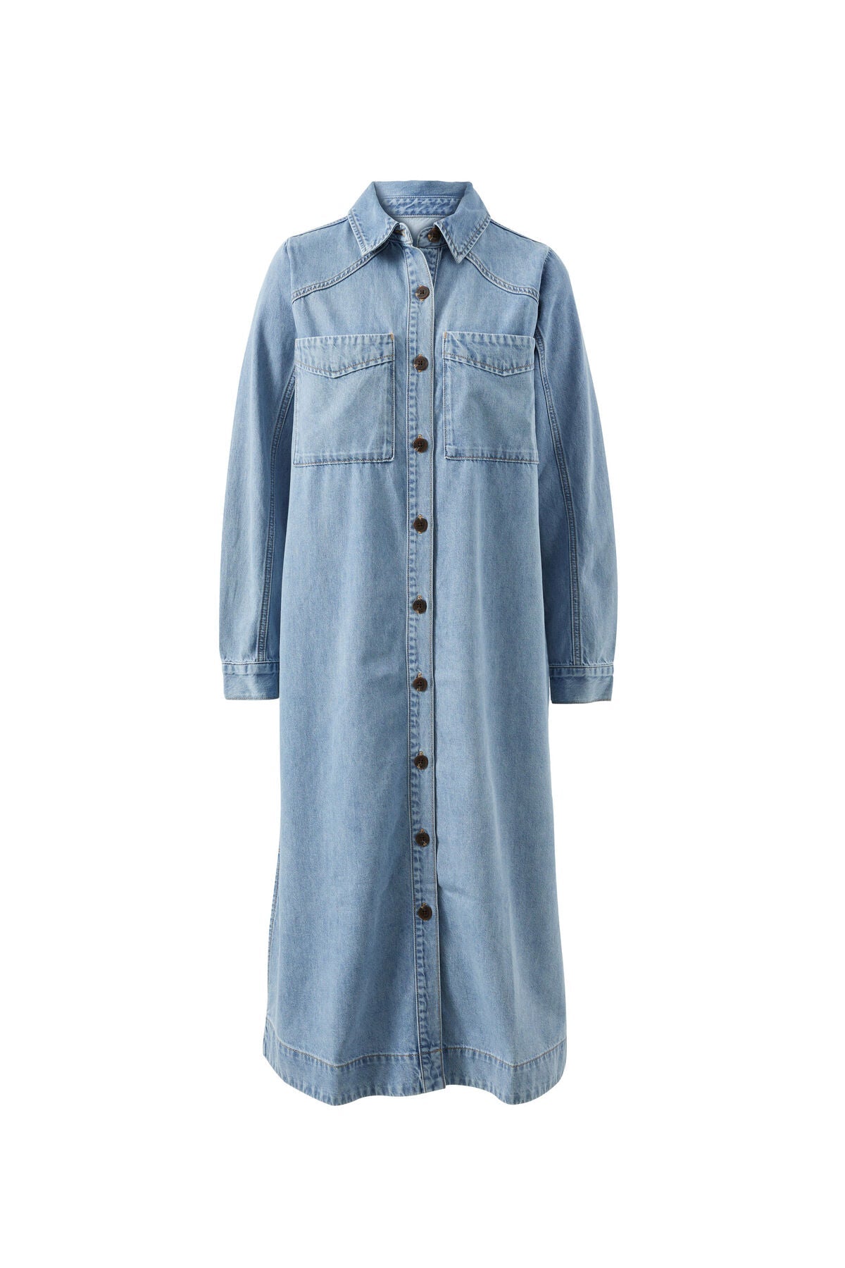 Rae Long Sleeve Midi Dress (Vintage Blue) - Something For Me​​