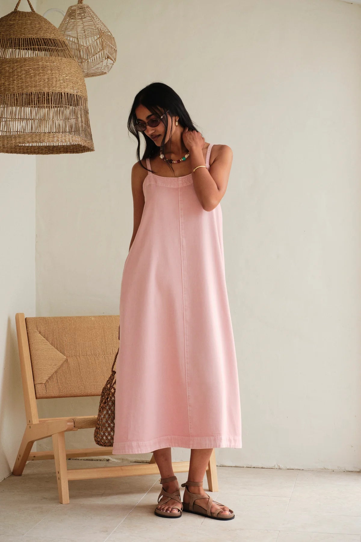 Remy Strappy Midi Dress (Blossom Pink) - Something For Me​​