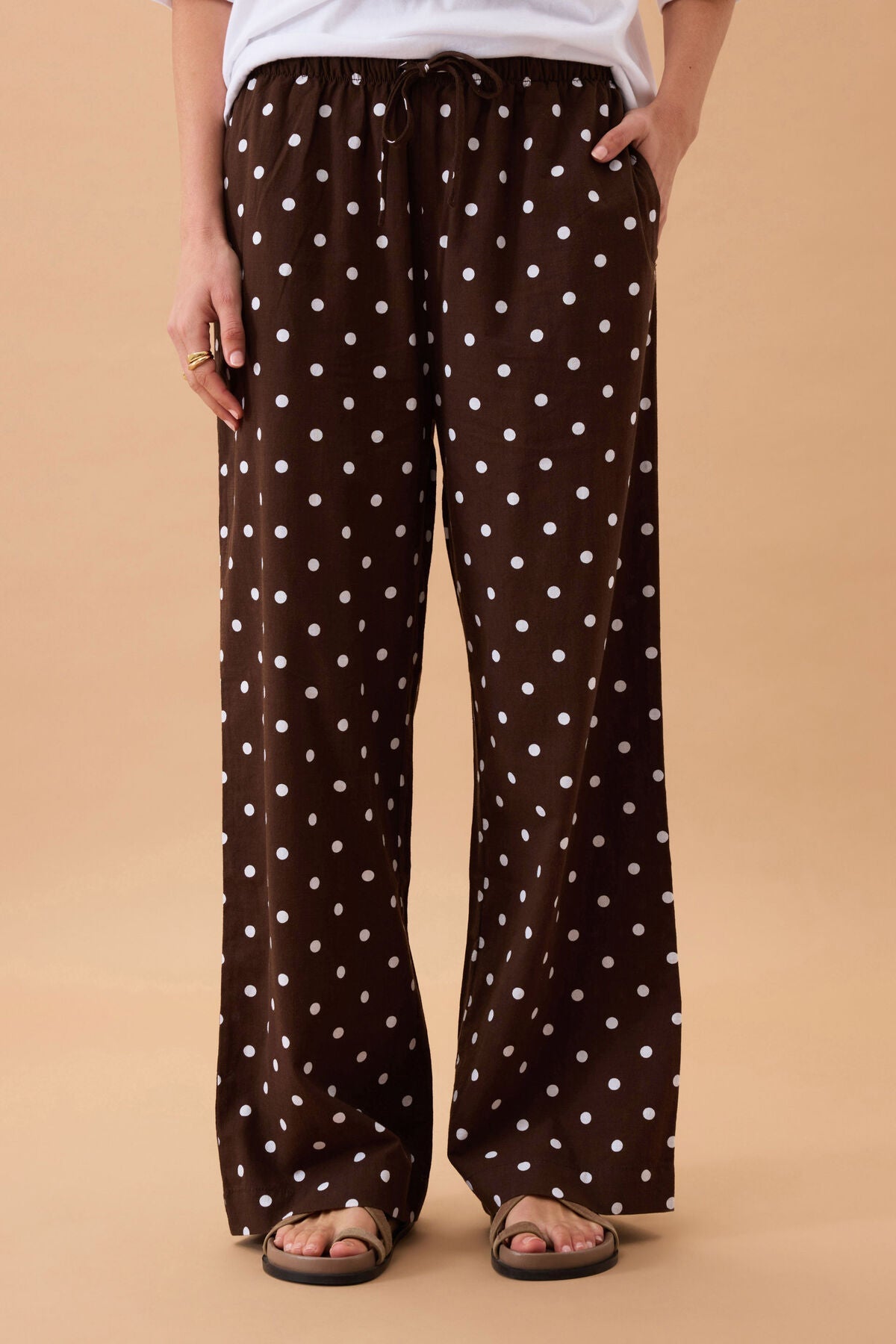 Resort Pant (Choc Polka Dot) - Something For Me​​